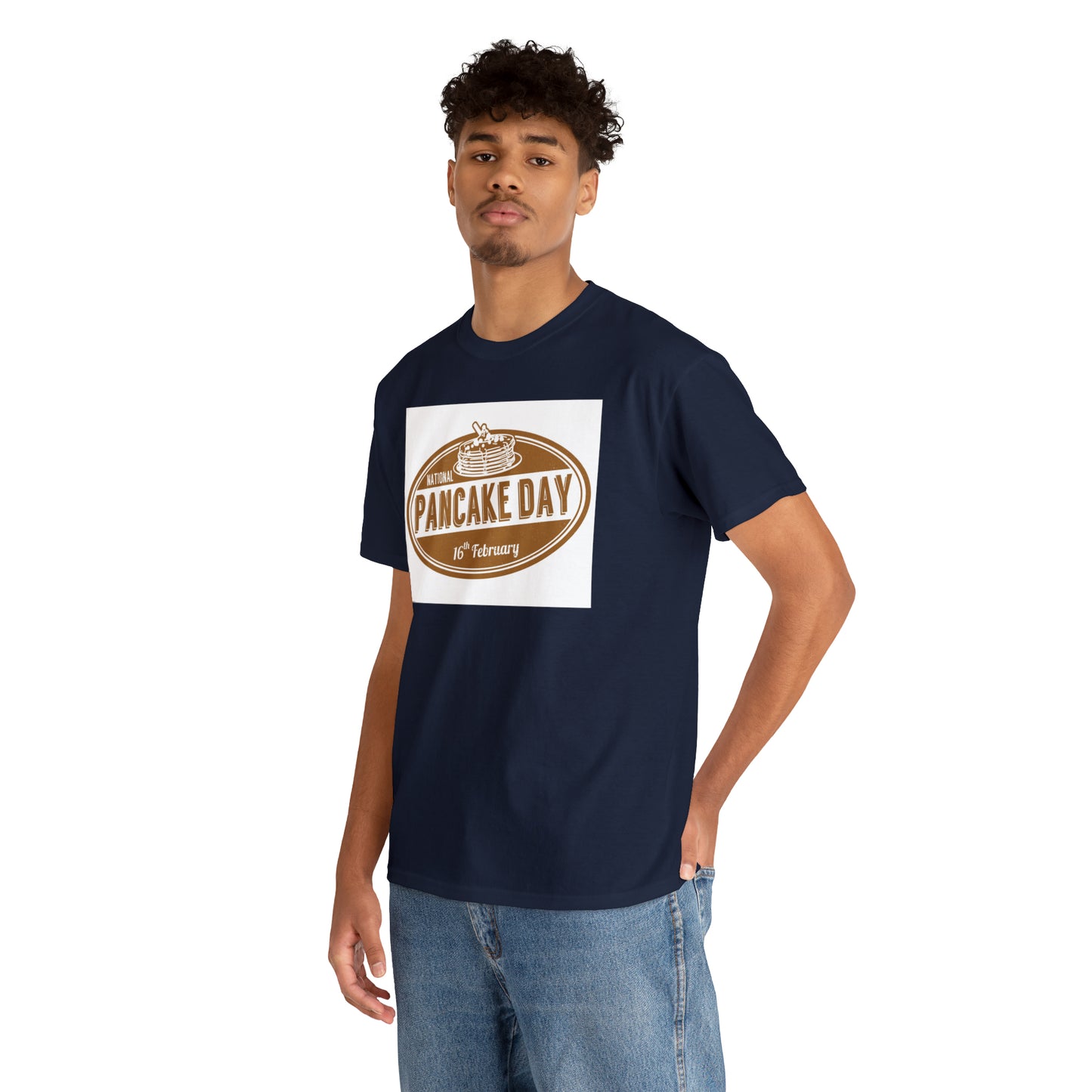 National Pancake Day Unisex Heavy Cotton Tee Express Delivery in Continental US