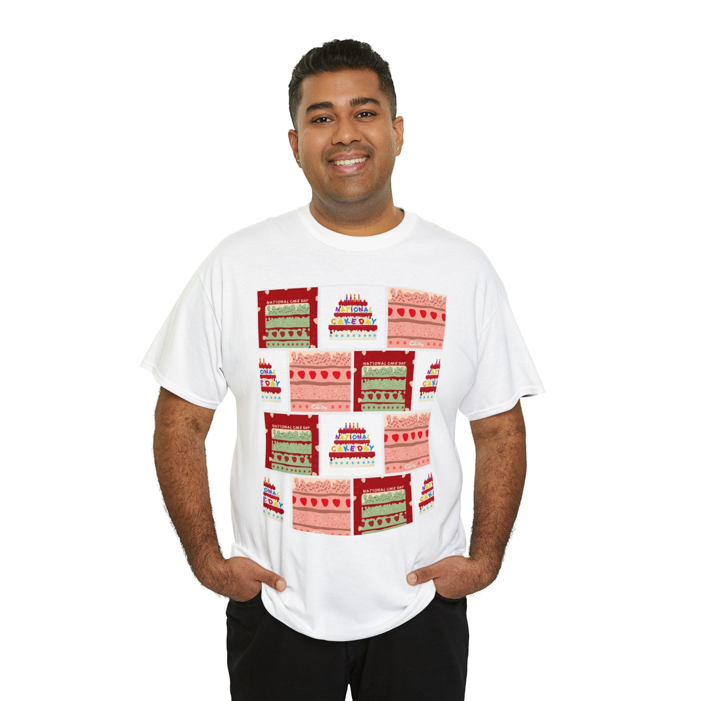 National Cake Day Unisex Heavy Cotton Tee Express Delivery in Continental US