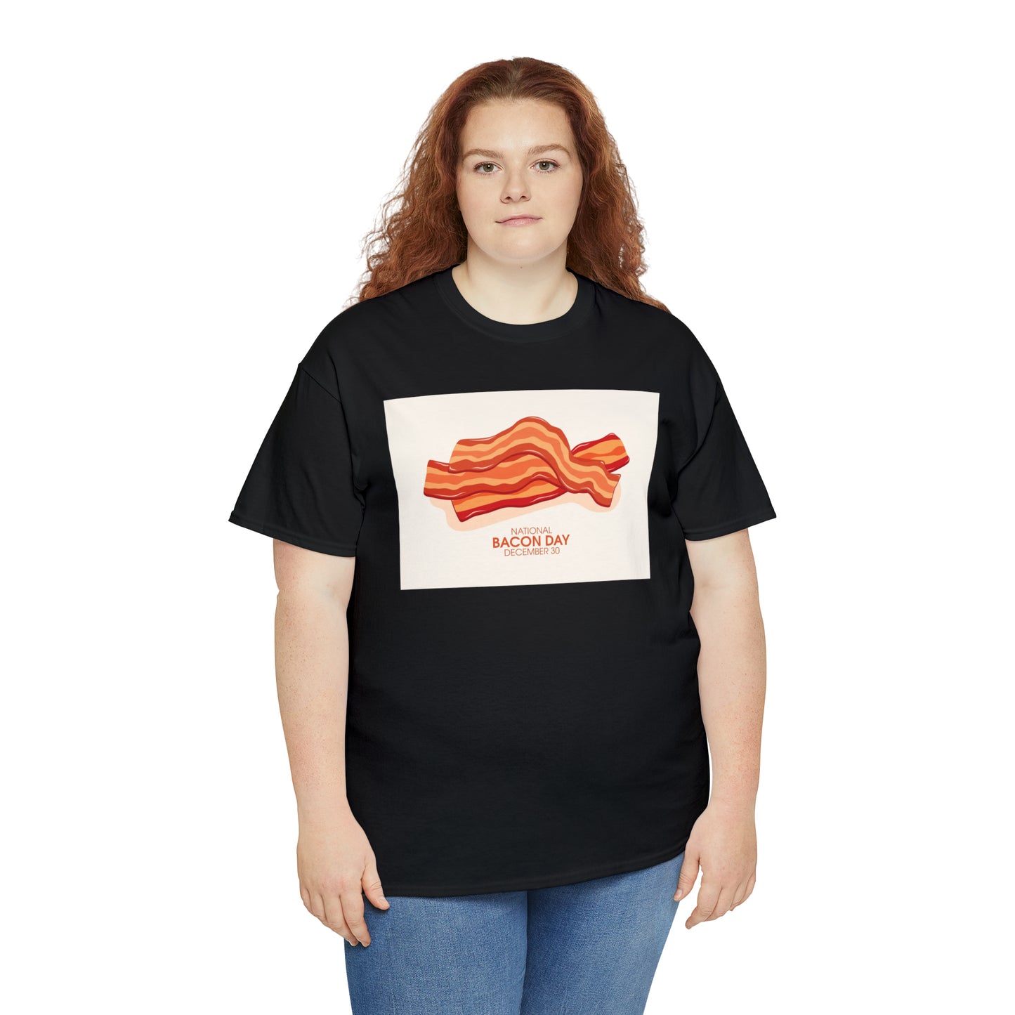 National Bacon Day Unisex Heavy Cotton Tee Express Delivery in Continental US