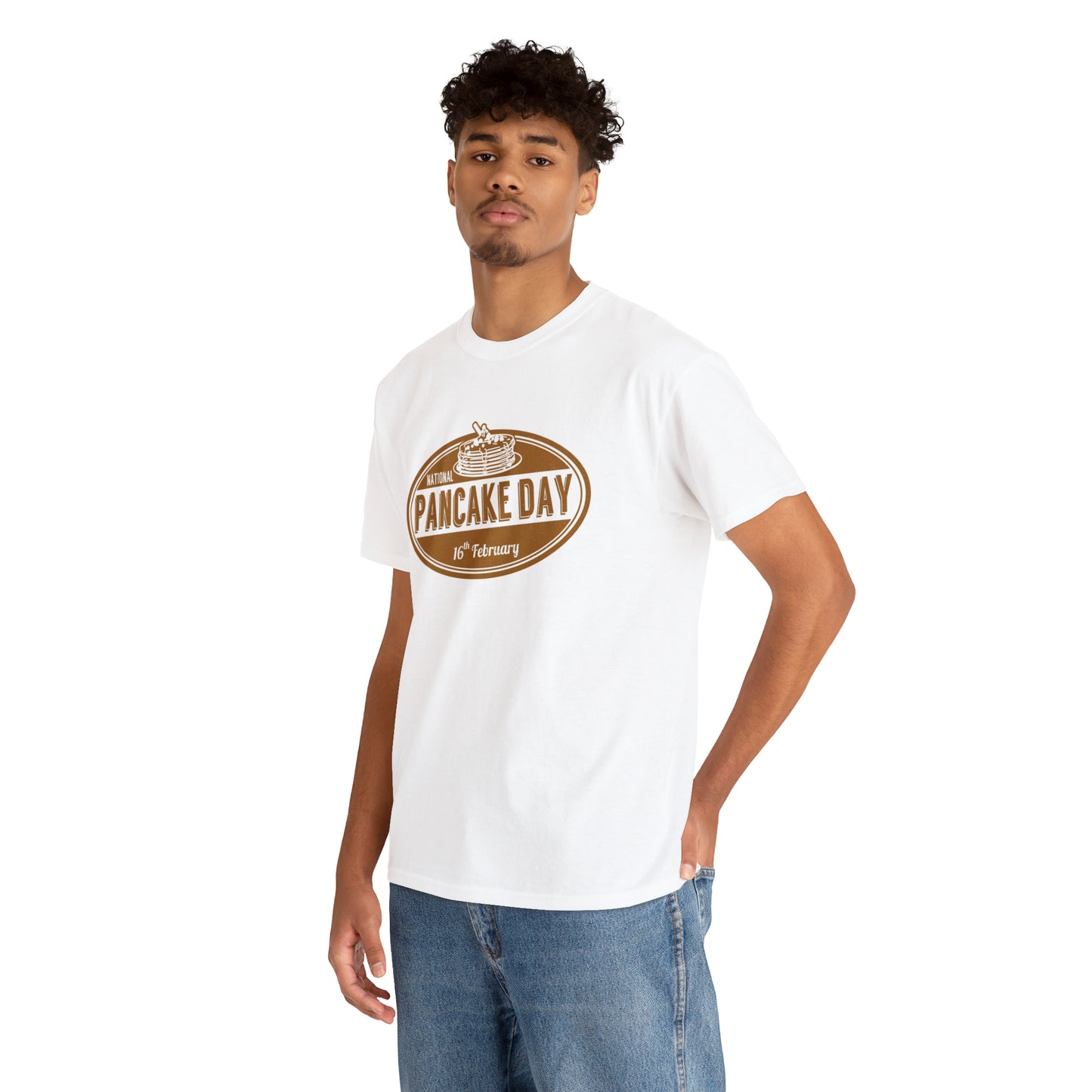 National Pancake Day Unisex Heavy Cotton Tee Express Delivery in Continental US