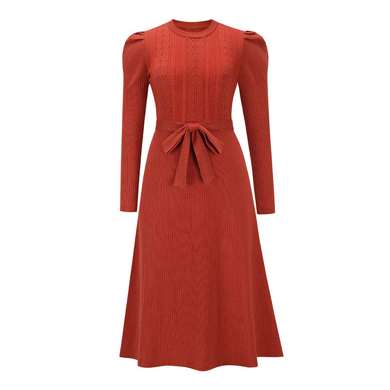 Temperament Was Thin, High-waisted Large-length Dress, Base Sweater Skirt