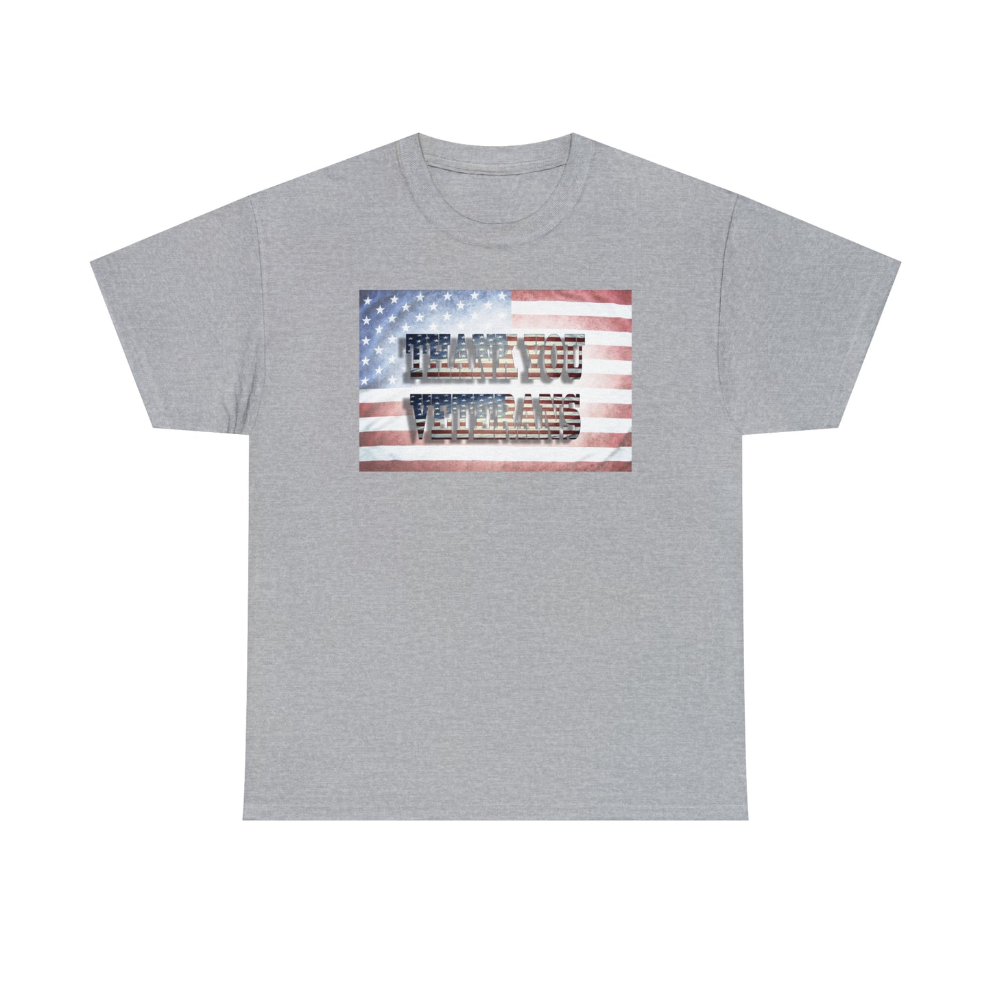 Military Appreciation-Thank You Veterans Unisex Heavy Cotton Tee Express Shipping