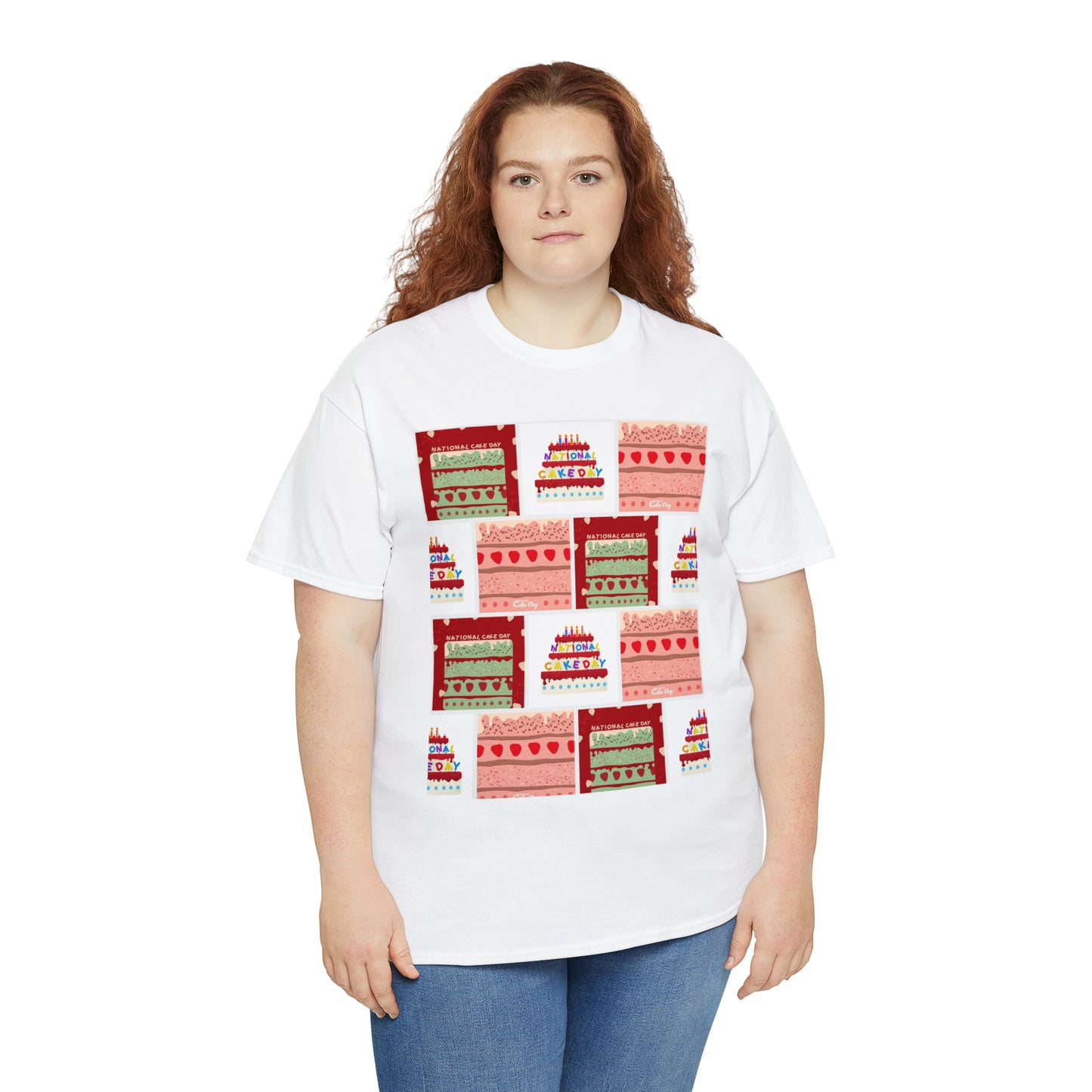 National Cake Day Unisex Heavy Cotton Tee Express Delivery in Continental US