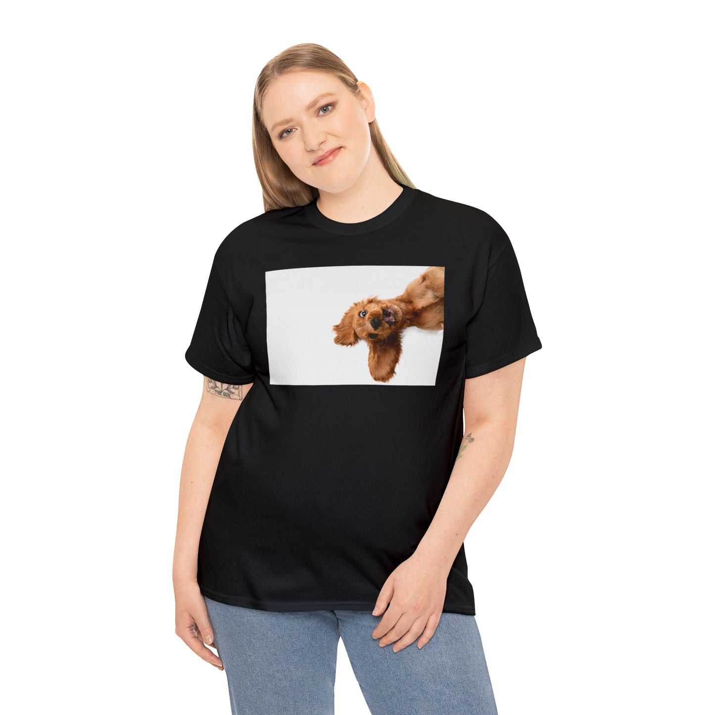 Sideview Puppy Unisex Heavy Cotton Tee Express Delivery in Continental US