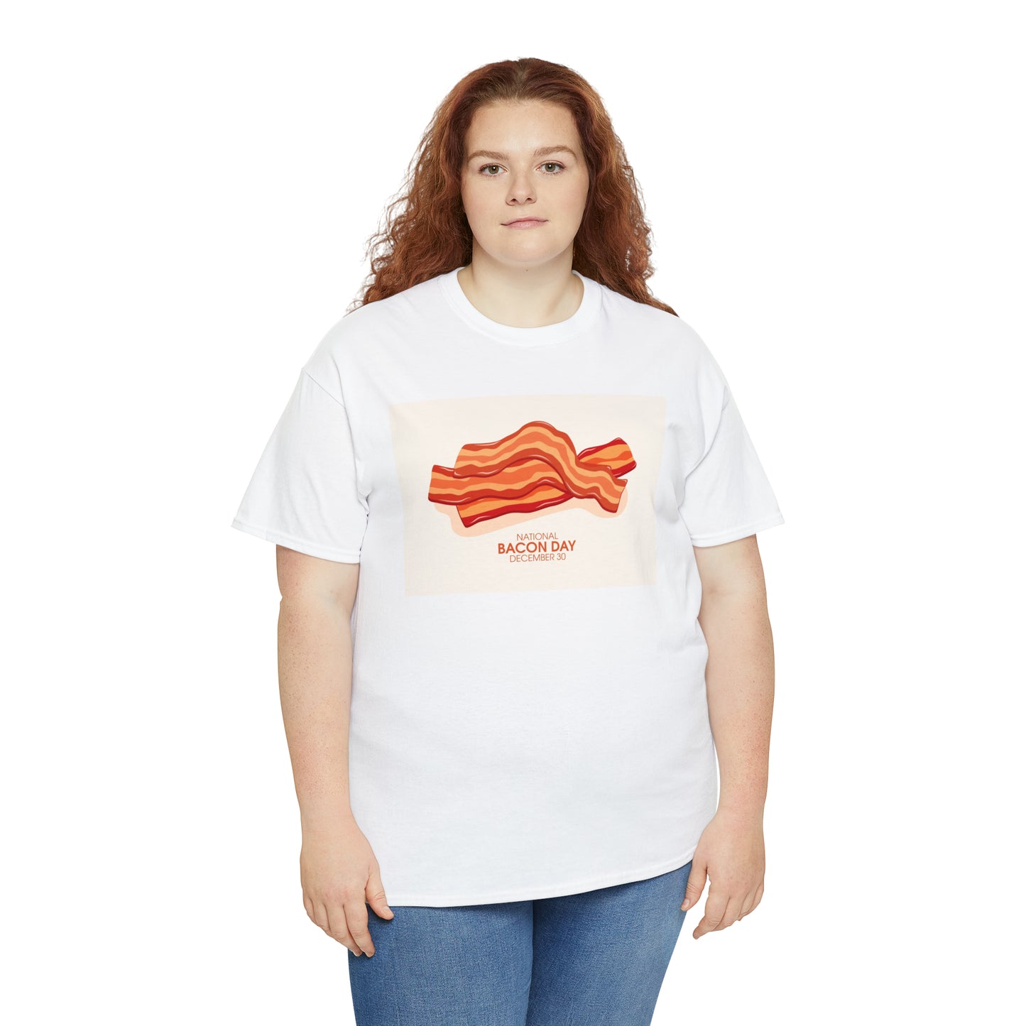 National Bacon Day Unisex Heavy Cotton Tee Express Delivery in Continental US