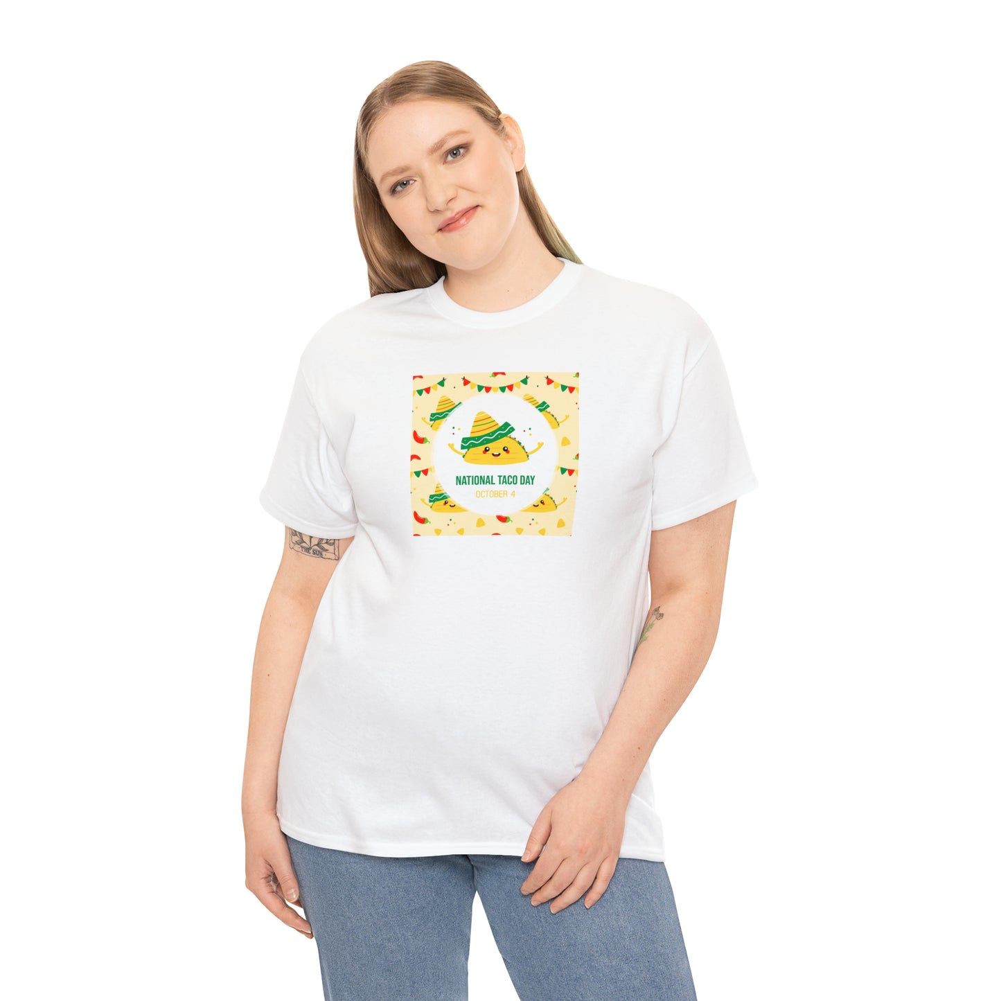 National Taco Day Unisex Heavy Cotton Tee Express Delivery in Continental US