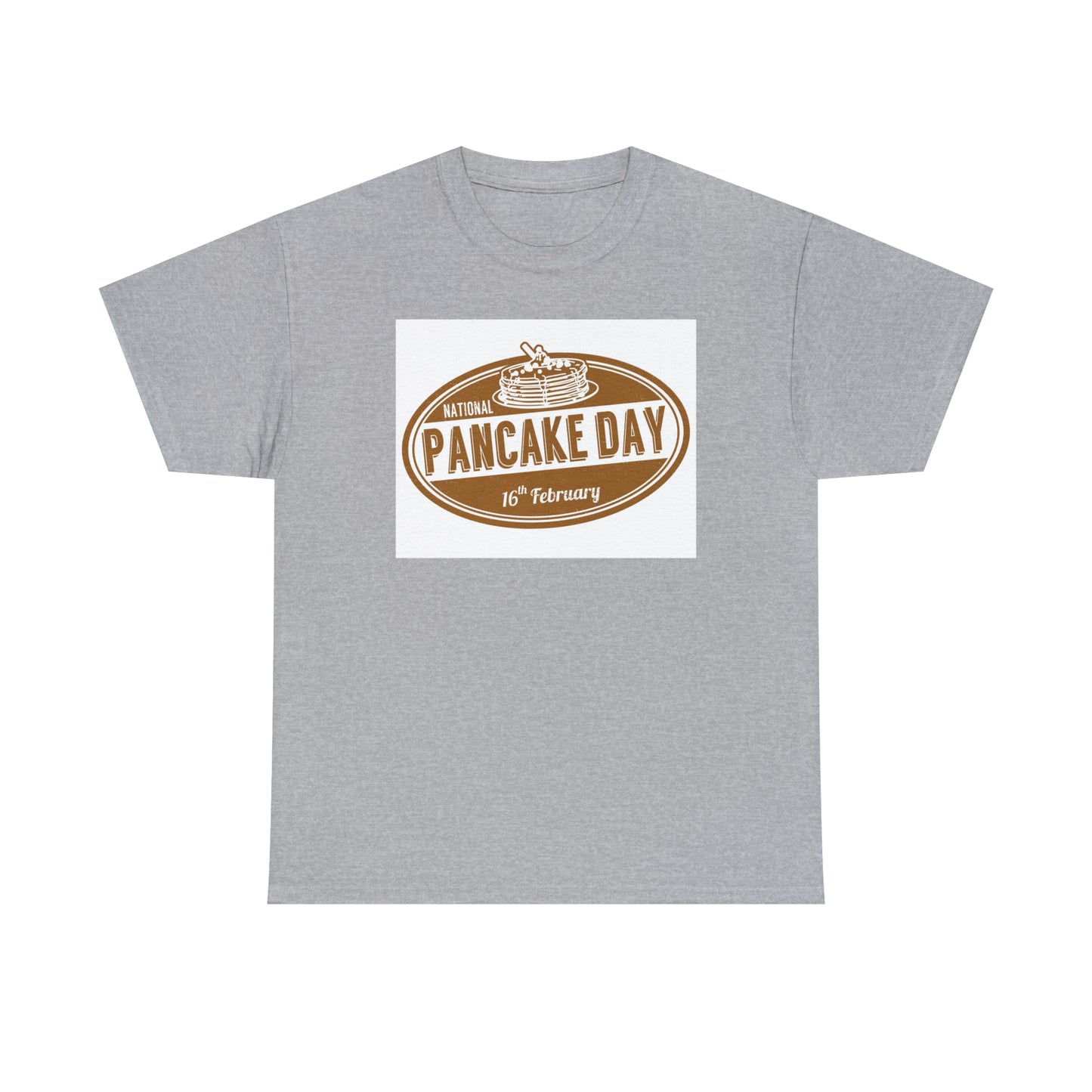 National Pancake Day Unisex Heavy Cotton Tee Express Delivery in Continental US