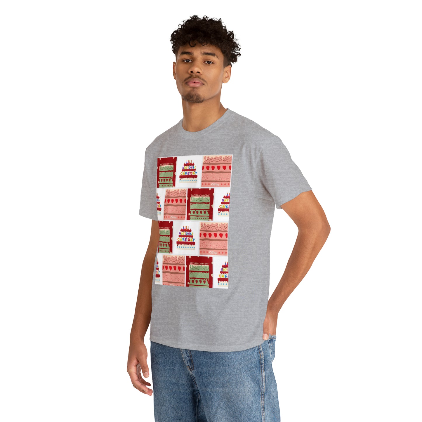 National Cake Day Unisex Heavy Cotton Tee Express Delivery in Continental US