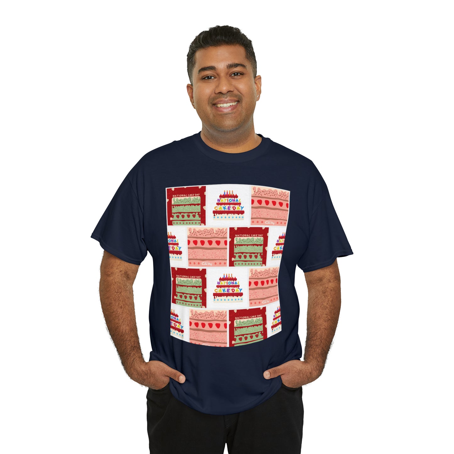National Cake Day Unisex Heavy Cotton Tee Express Delivery in Continental US
