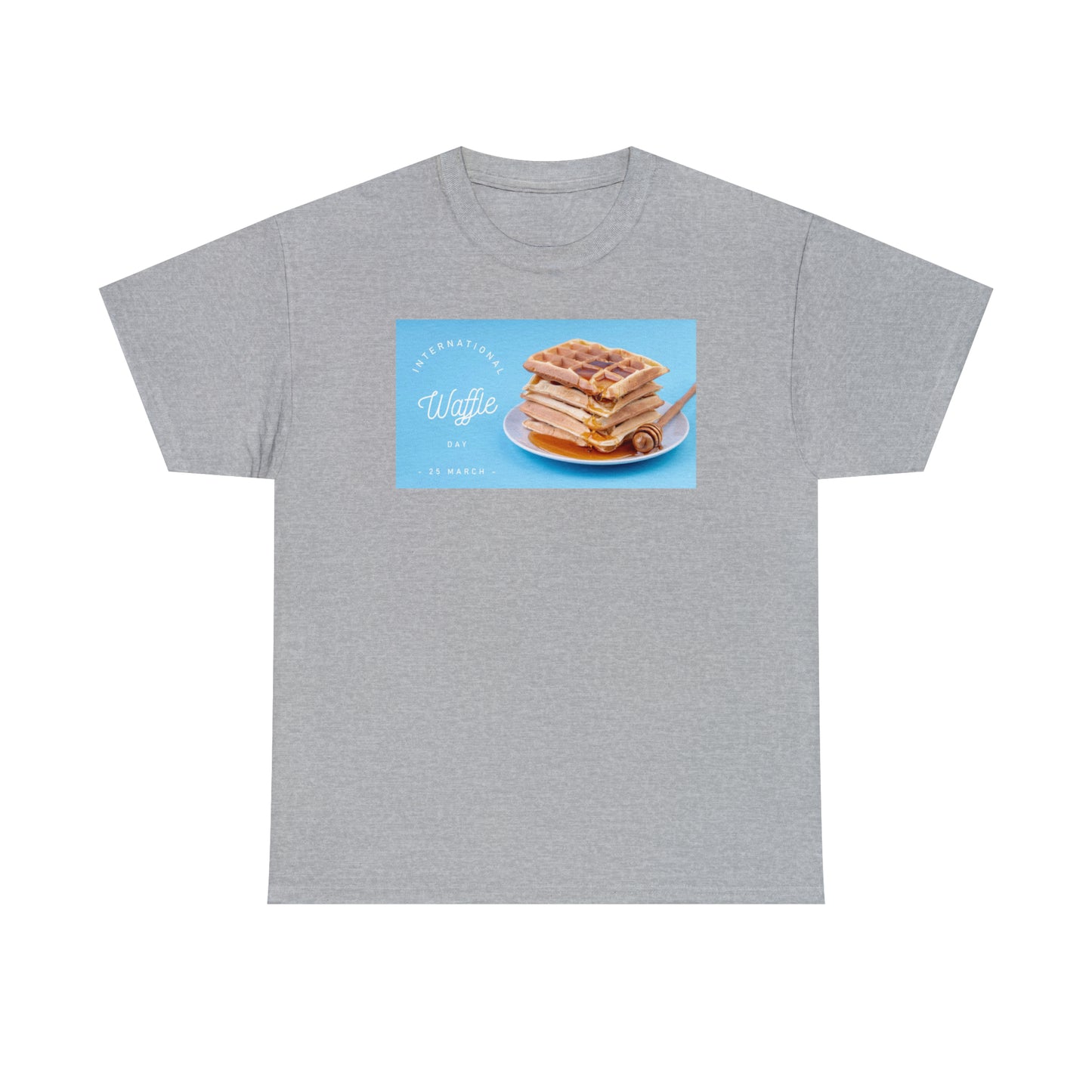 National Waffle Day Unisex Heavy Cotton Tee Express Delivery in Continental US