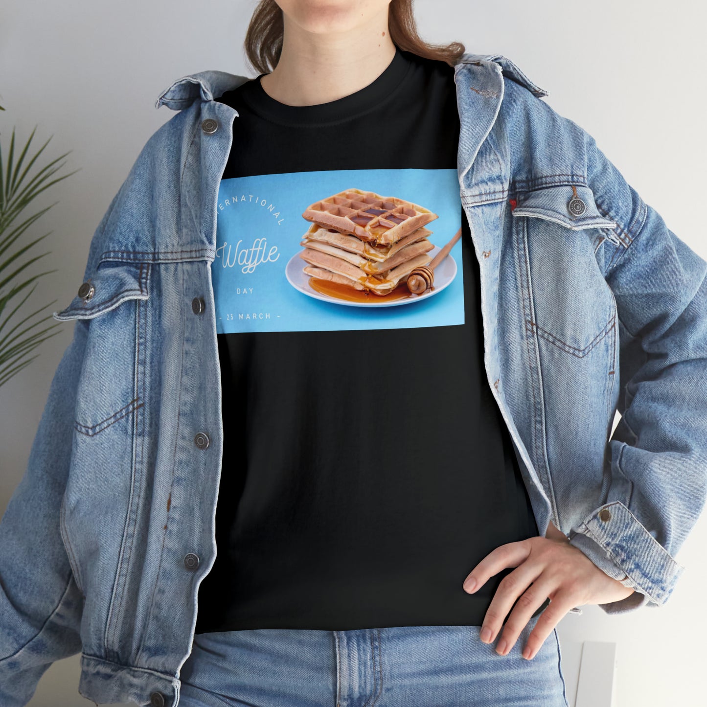 National Waffle Day Unisex Heavy Cotton Tee Express Delivery in Continental US