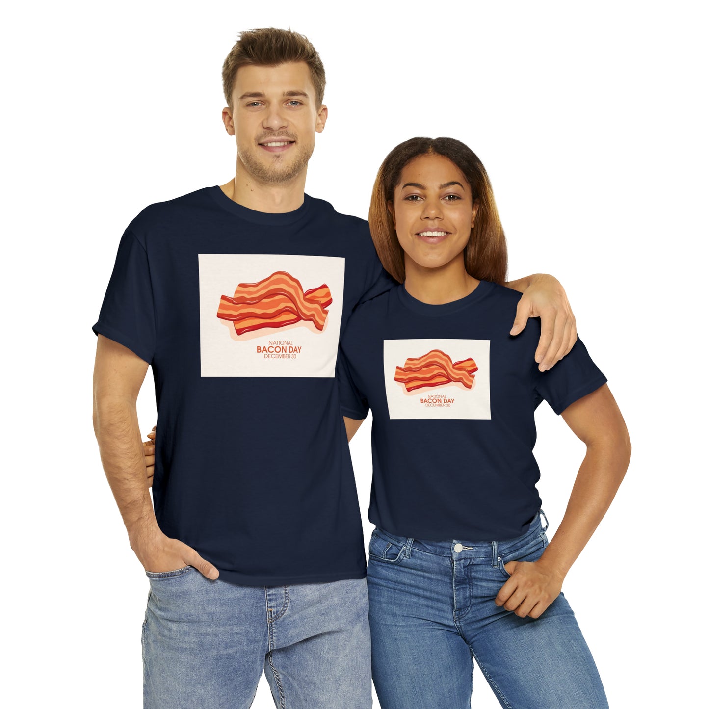 National Bacon Day Unisex Heavy Cotton Tee Express Delivery in Continental US