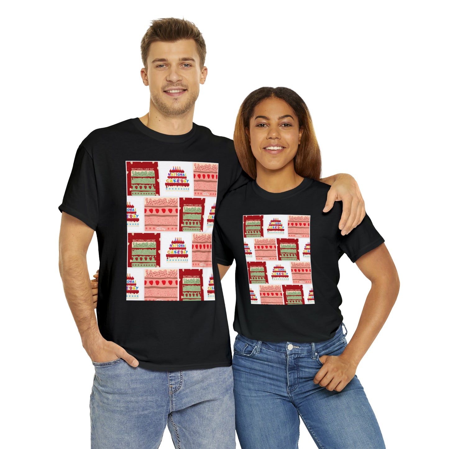 National Cake Day Unisex Heavy Cotton Tee Express Delivery in Continental US