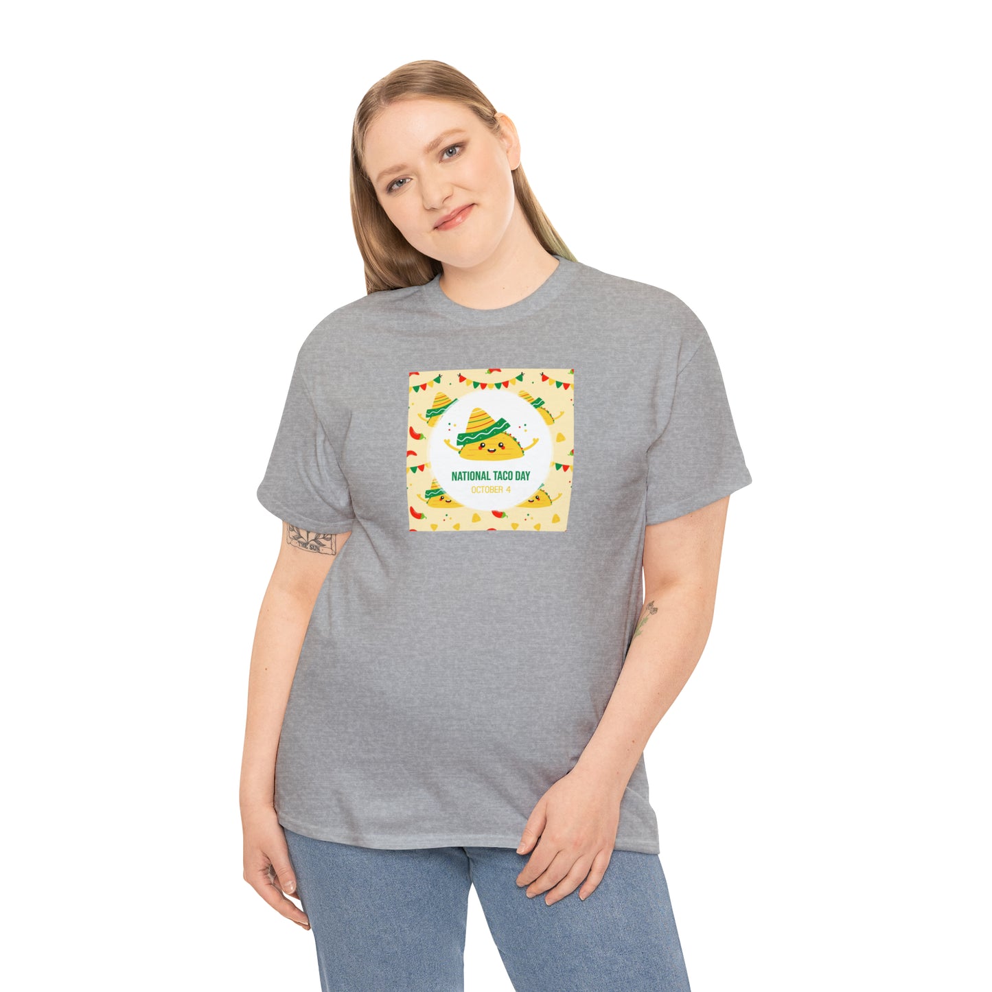 National Taco Day Unisex Heavy Cotton Tee Express Delivery in Continental US