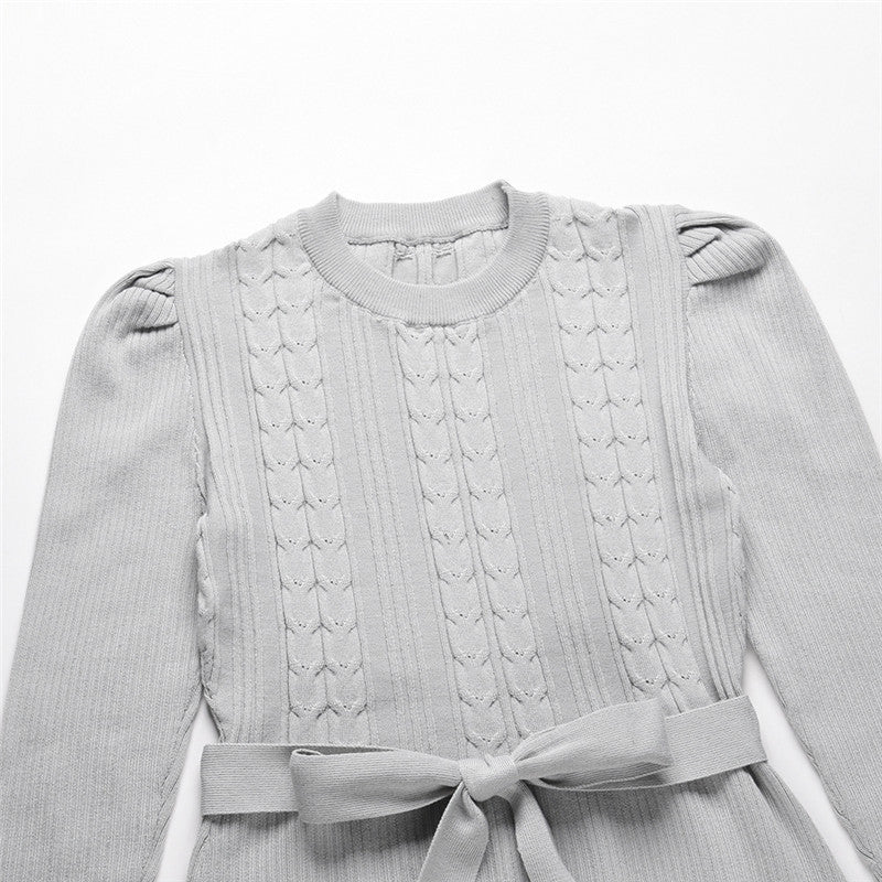 Temperament Was Thin, High-waisted Large-length Dress, Base Sweater Skirt