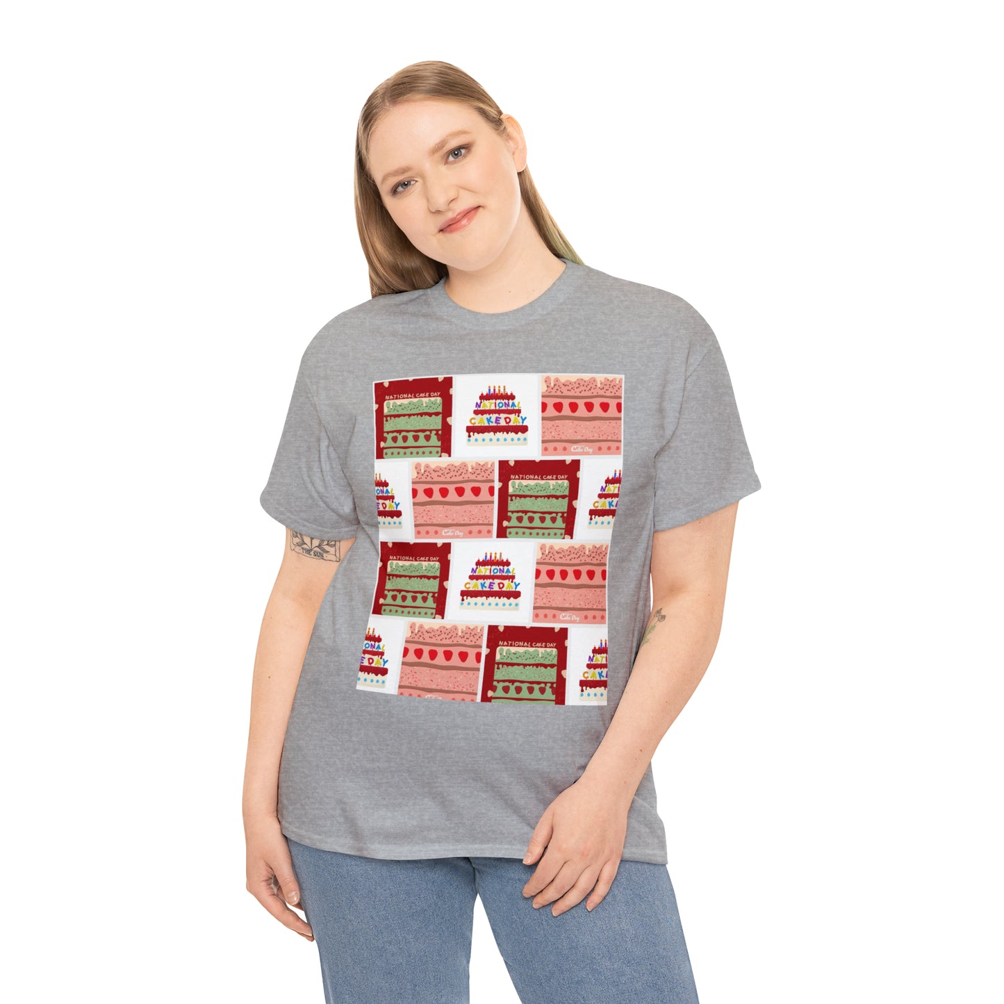 National Cake Day Unisex Heavy Cotton Tee Express Delivery in Continental US