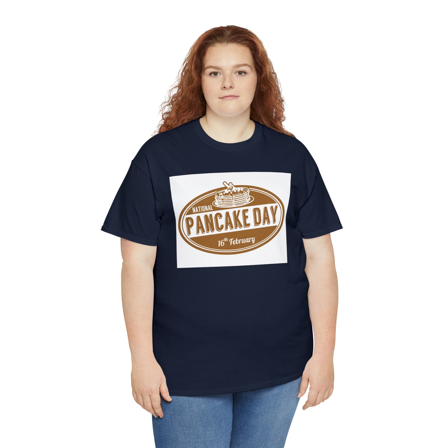 National Pancake Day Unisex Heavy Cotton Tee Express Delivery in Continental US