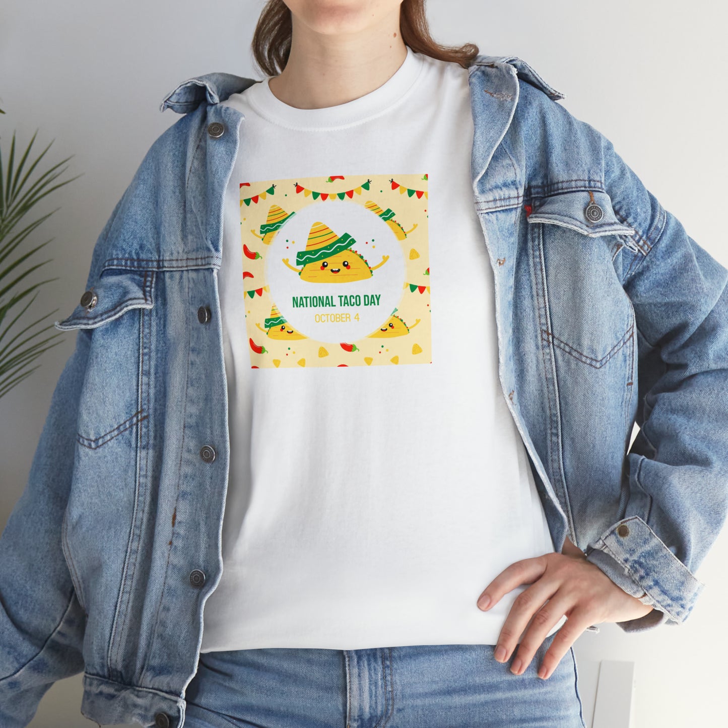 National Taco Day Unisex Heavy Cotton Tee Express Delivery in Continental US