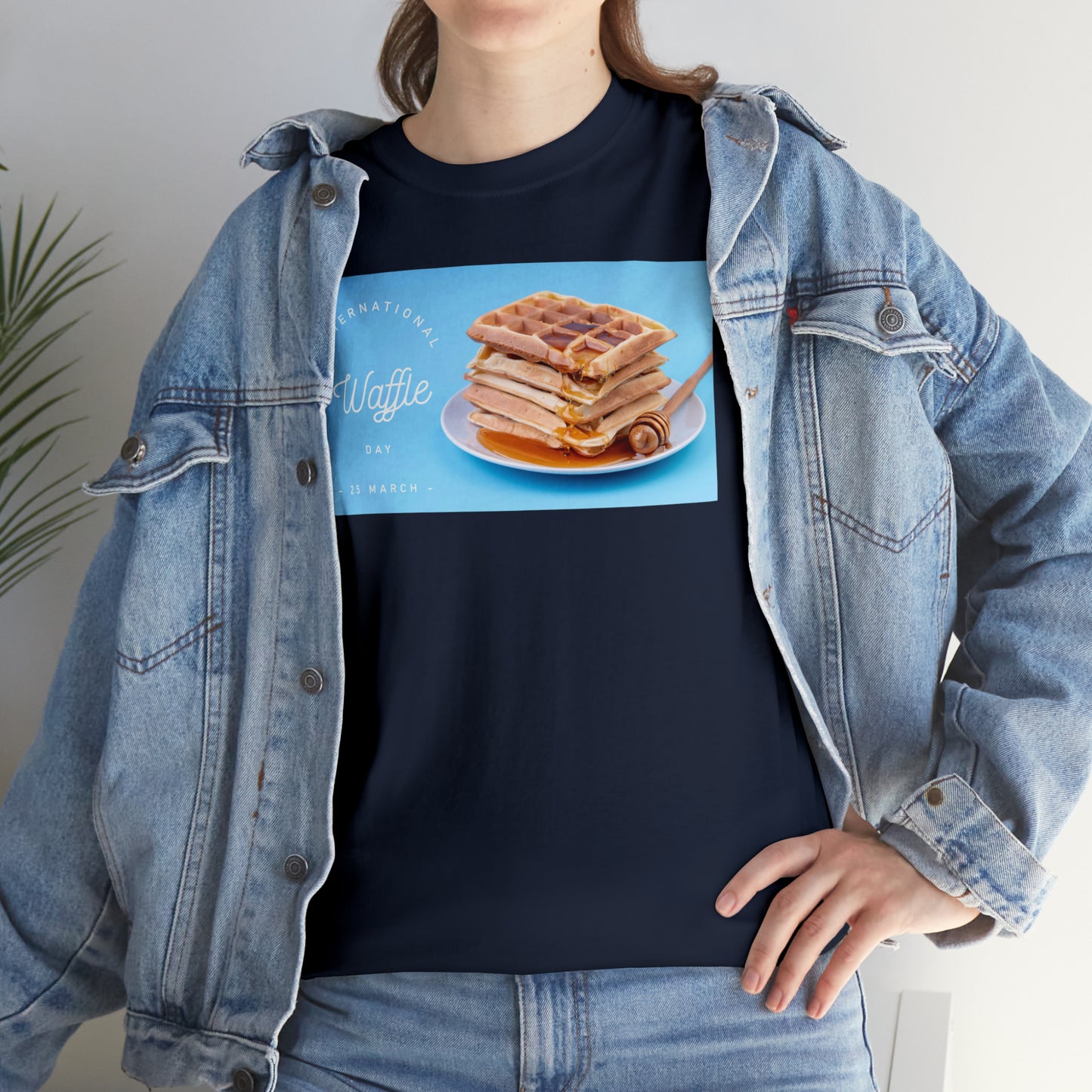 National Waffle Day Unisex Heavy Cotton Tee Express Delivery in Continental US