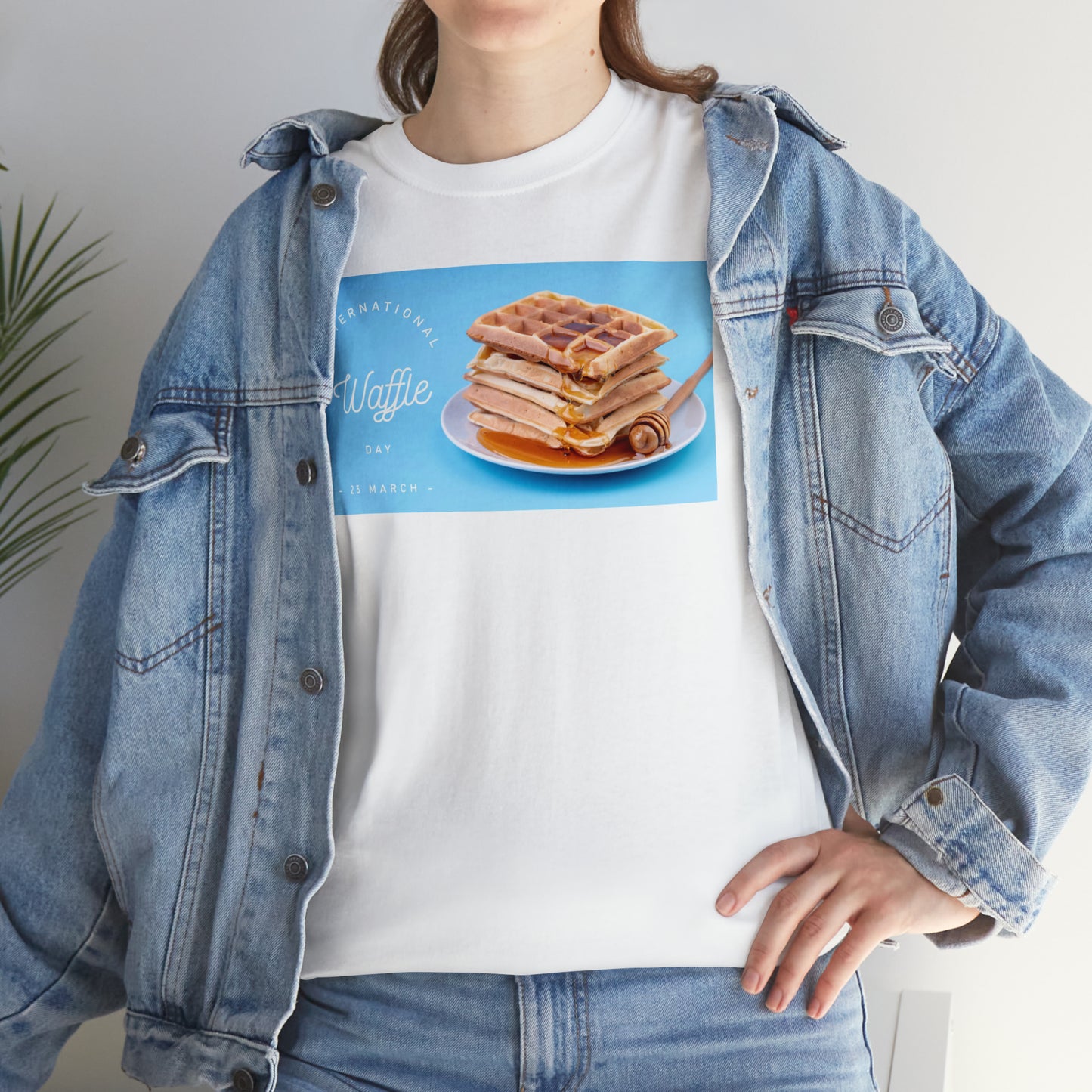 National Waffle Day Unisex Heavy Cotton Tee Express Delivery in Continental US