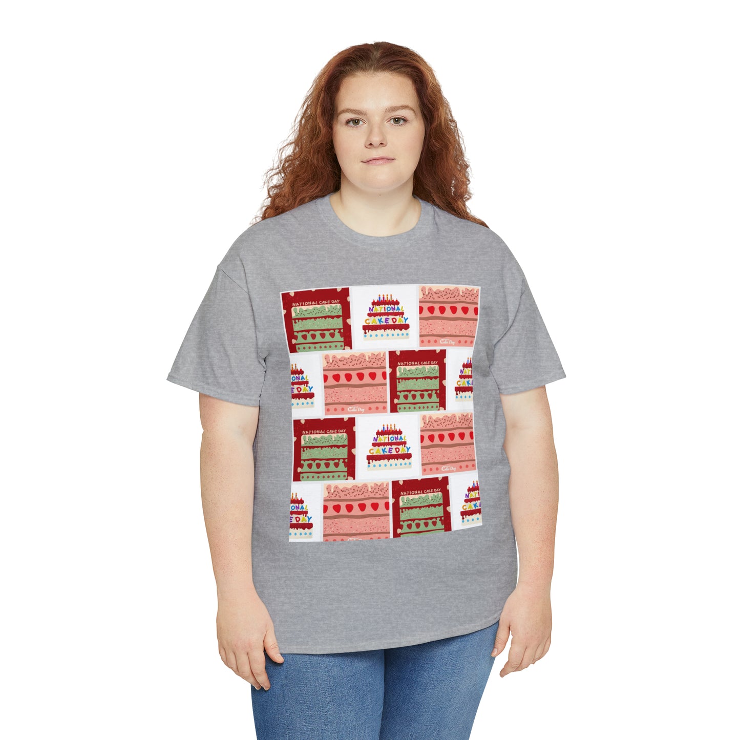 National Cake Day Unisex Heavy Cotton Tee Express Delivery in Continental US