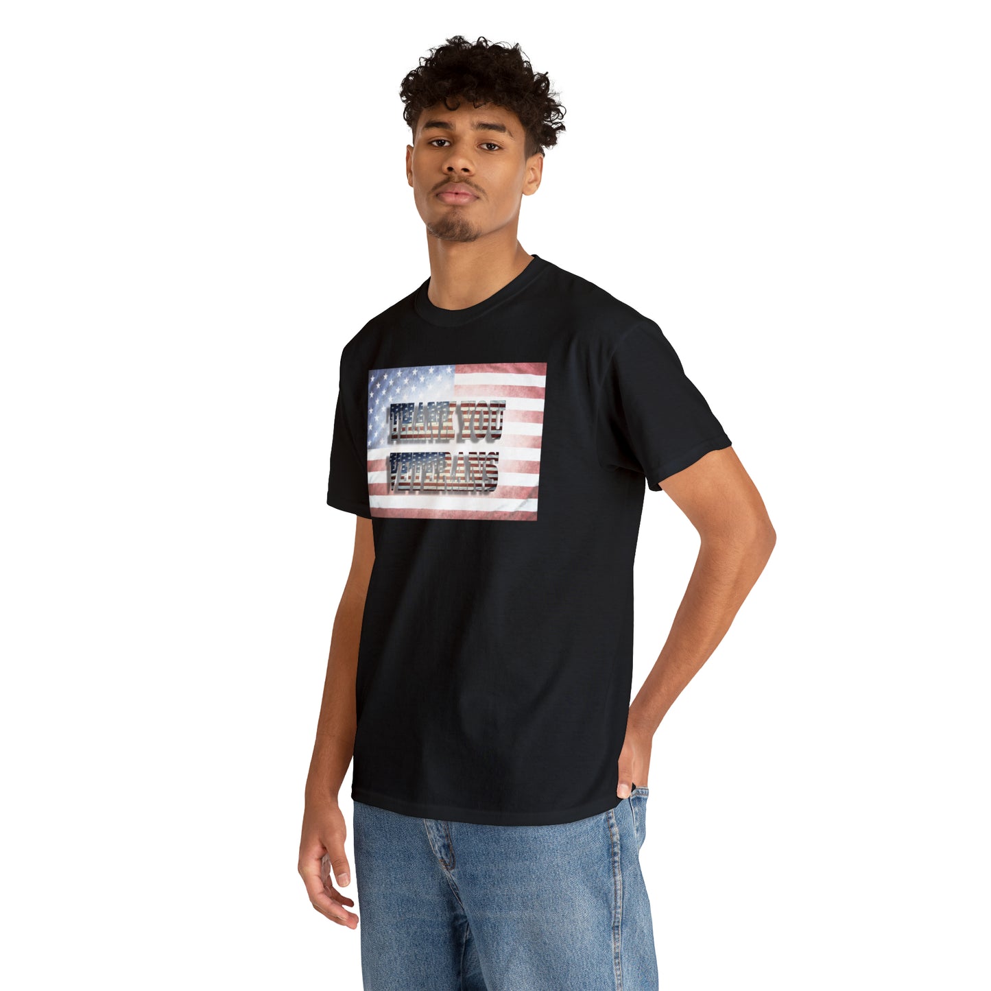 Military Appreciation-Thank You Veterans Unisex Heavy Cotton Tee Express Shipping