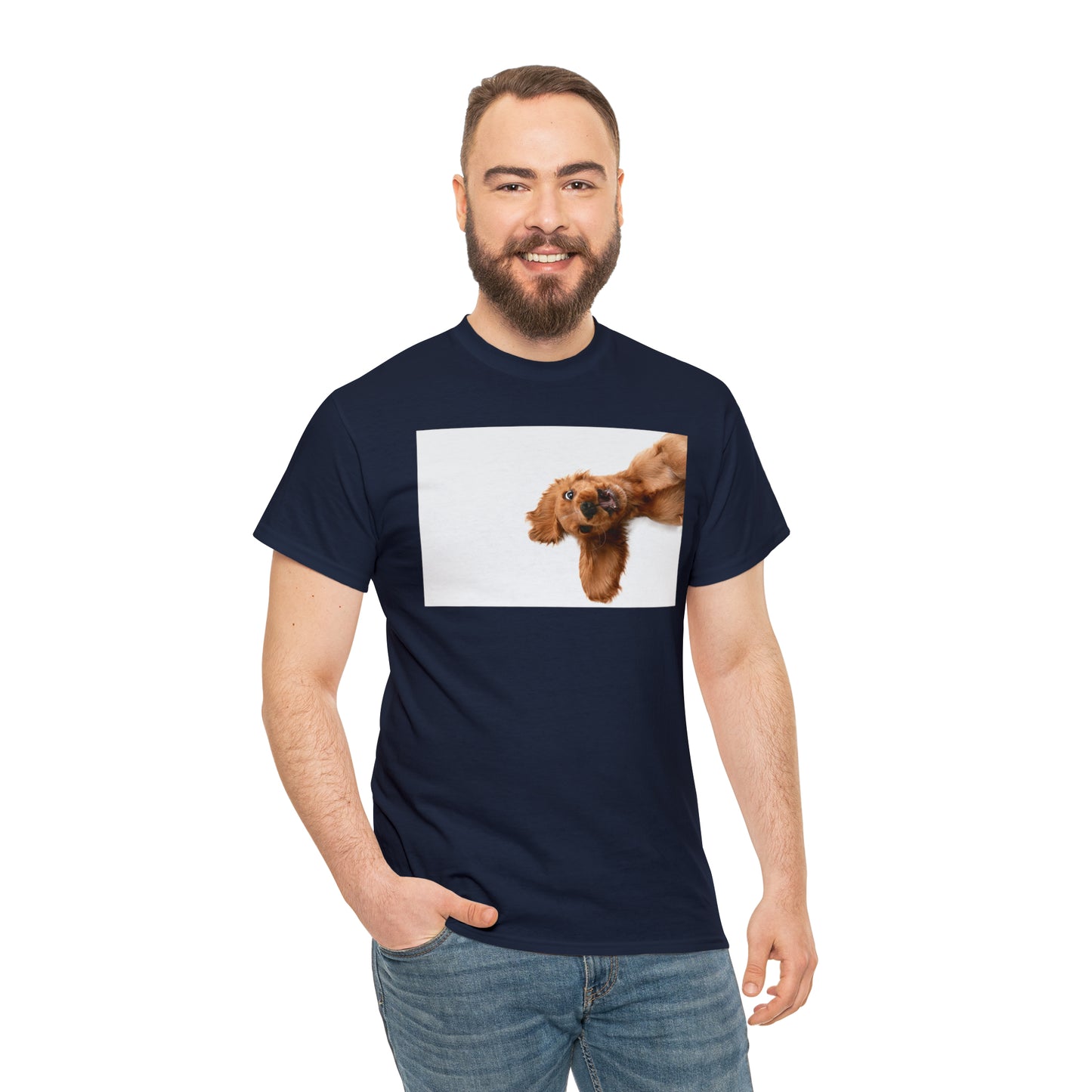 Sideview Puppy Unisex Heavy Cotton Tee Express Delivery in Continental US