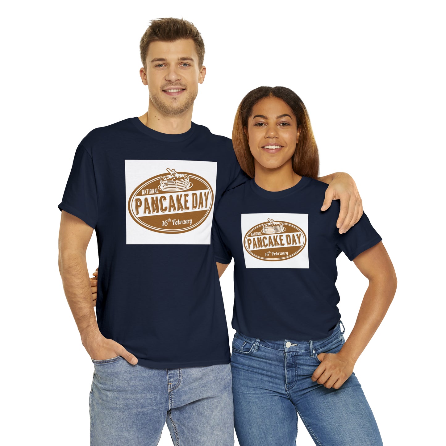 National Pancake Day Unisex Heavy Cotton Tee Express Delivery in Continental US