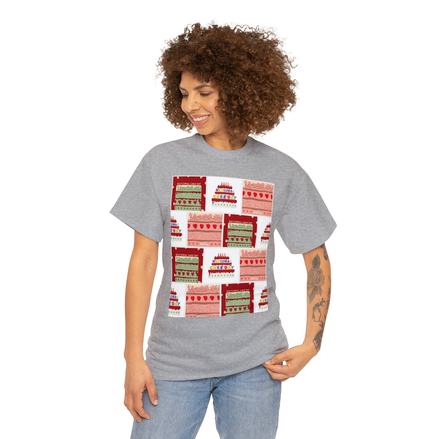 National Cake Day Unisex Heavy Cotton Tee Express Delivery in Continental US