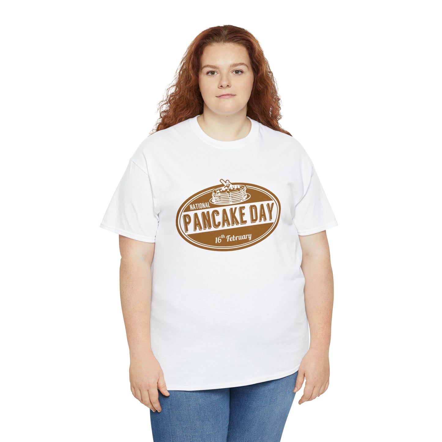 National Pancake Day Unisex Heavy Cotton Tee Express Delivery in Continental US