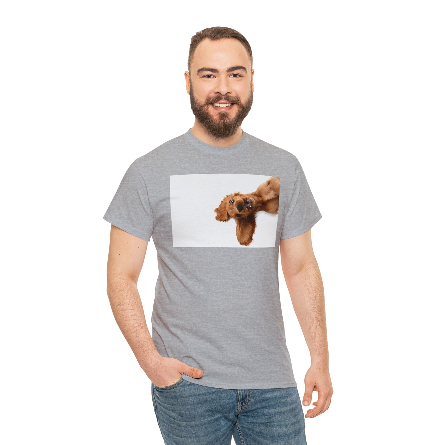 Sideview Puppy Unisex Heavy Cotton Tee Express Delivery in Continental US