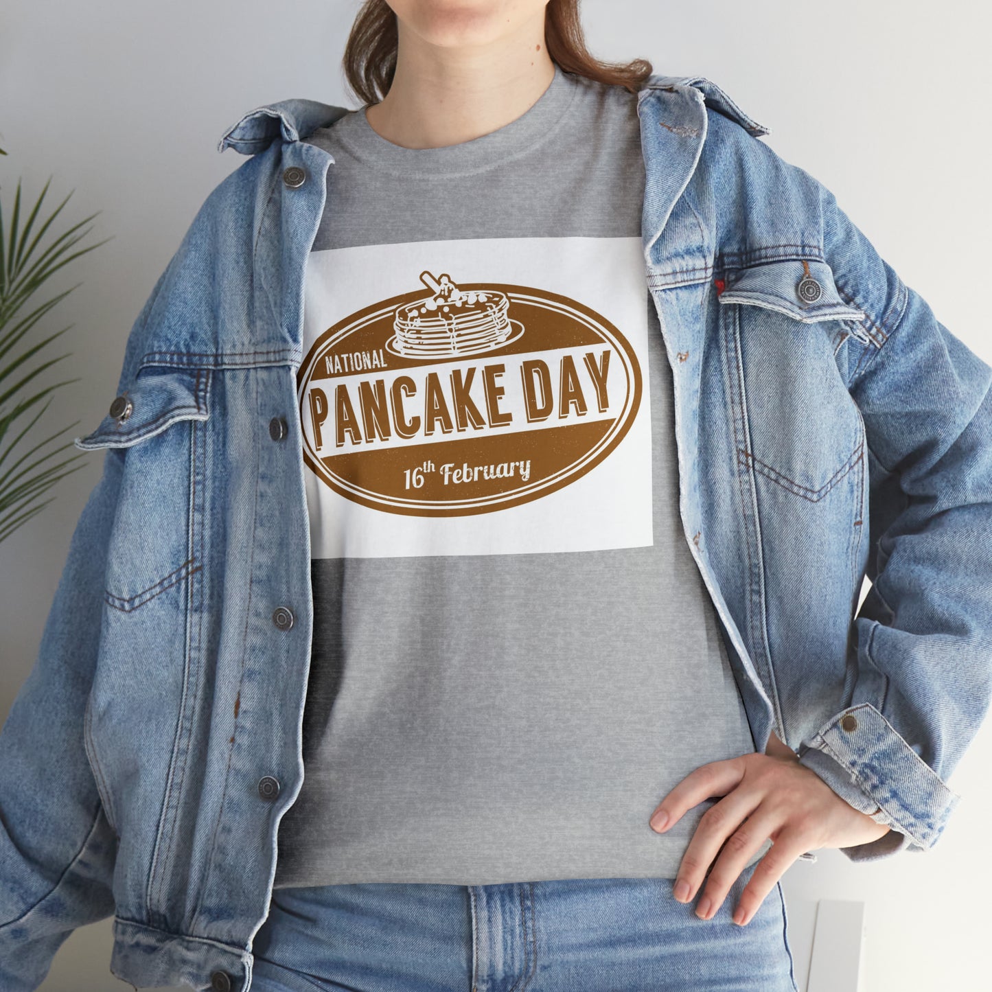National Pancake Day Unisex Heavy Cotton Tee Express Delivery in Continental US