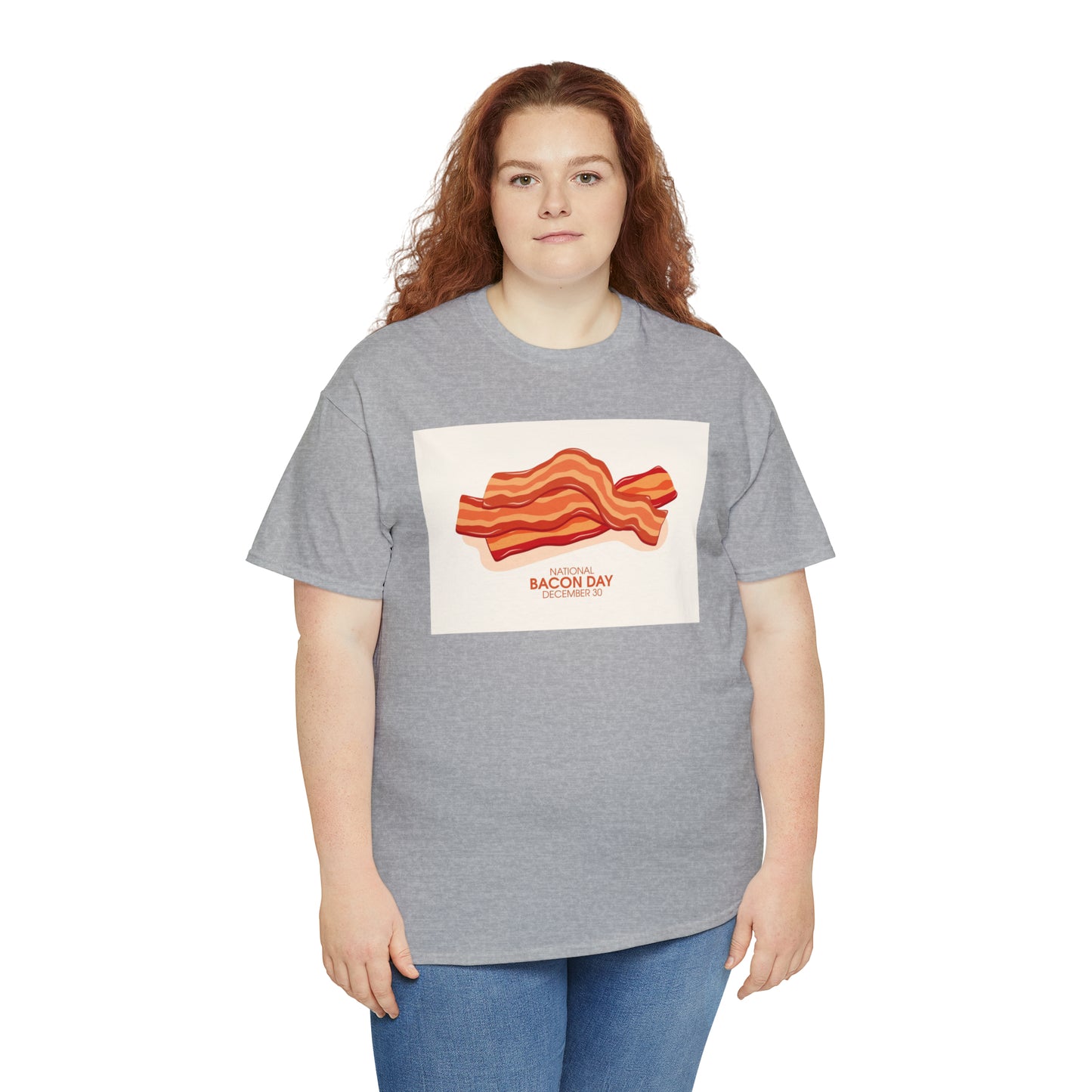 National Bacon Day Unisex Heavy Cotton Tee Express Delivery in Continental US