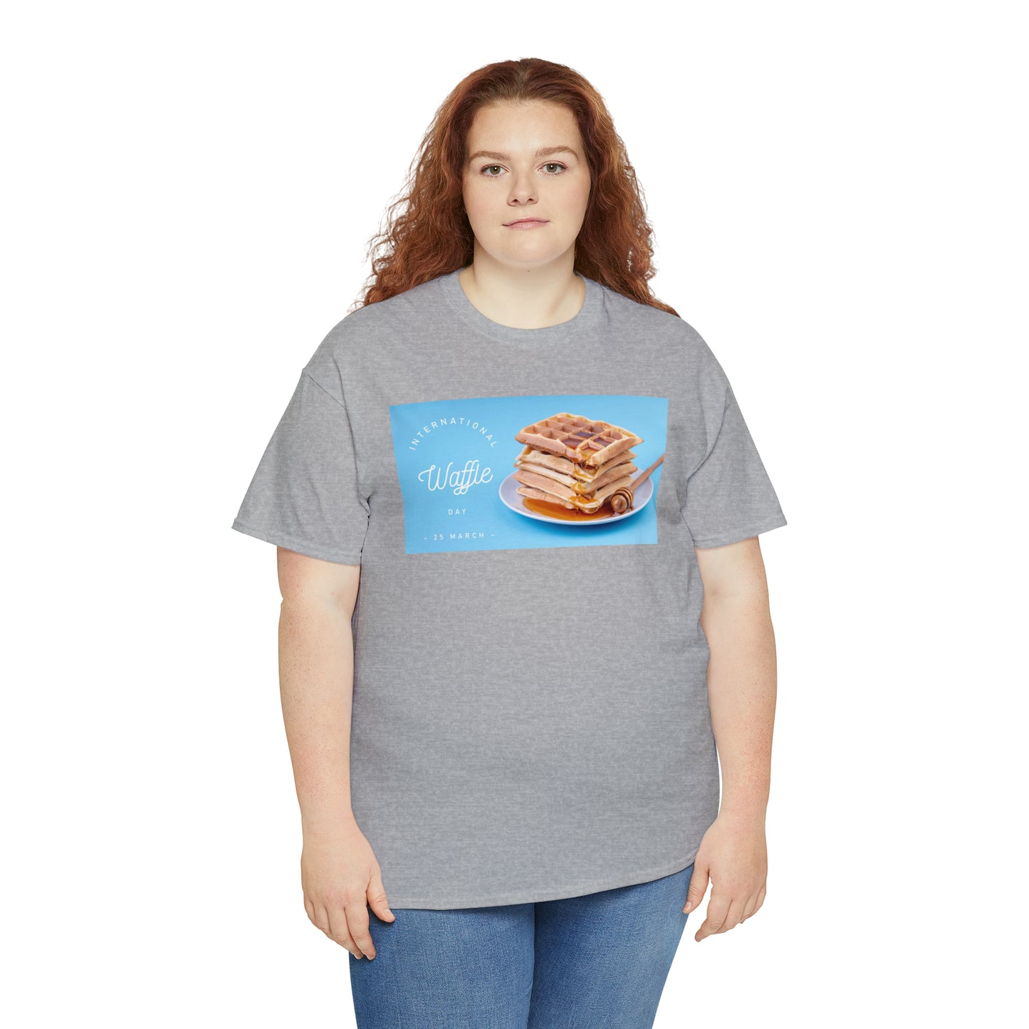 National Waffle Day Unisex Heavy Cotton Tee Express Delivery in Continental US