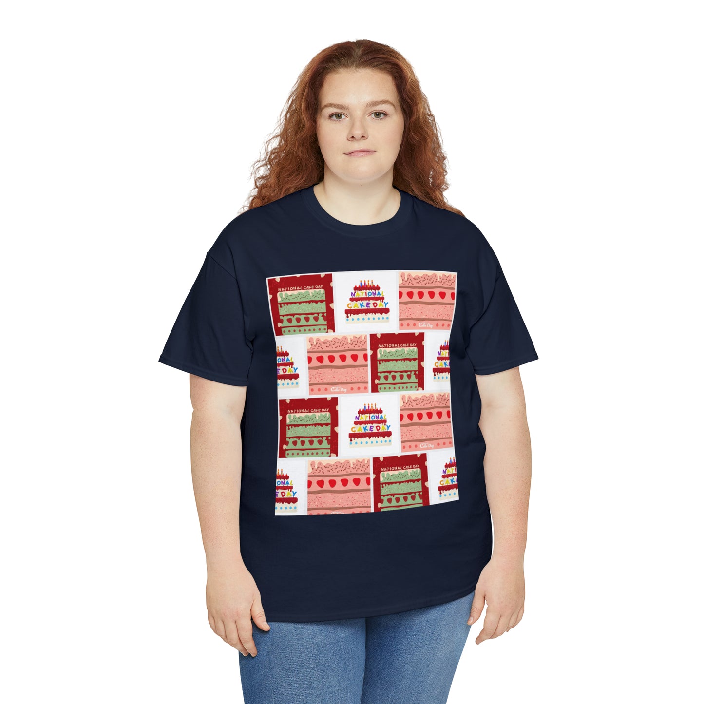 National Cake Day Unisex Heavy Cotton Tee Express Delivery in Continental US