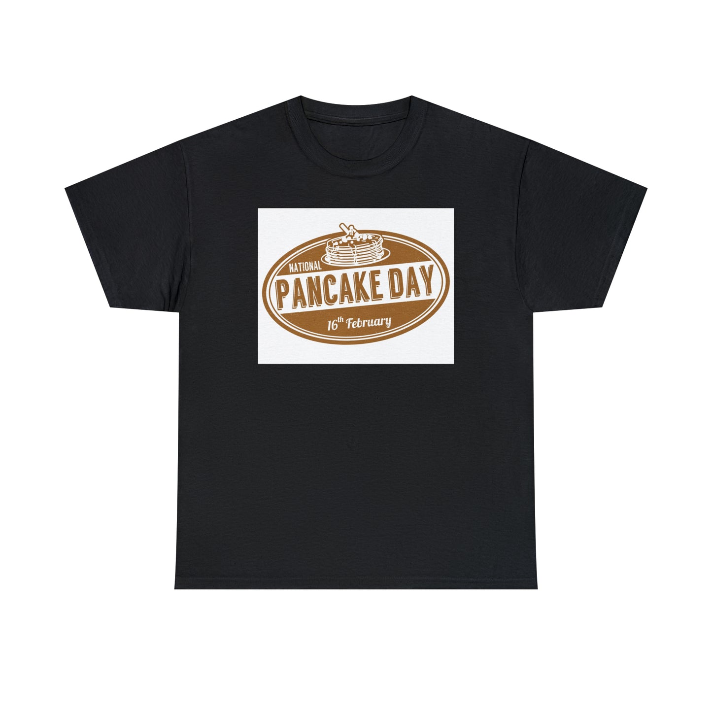 National Pancake Day Unisex Heavy Cotton Tee Express Delivery in Continental US