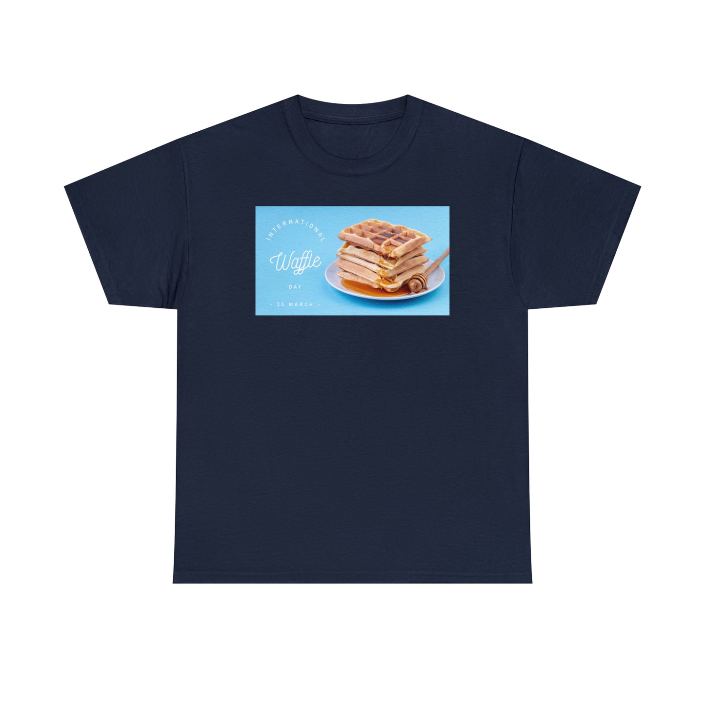 National Waffle Day Unisex Heavy Cotton Tee Express Delivery in Continental US
