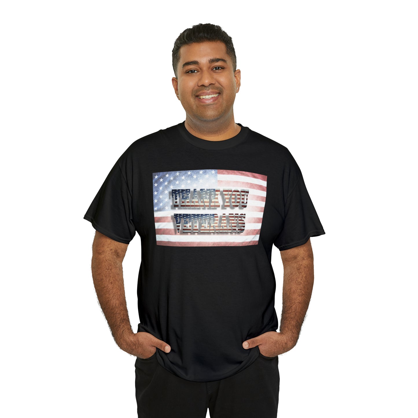 Military Appreciation-Thank You Veterans Unisex Heavy Cotton Tee Express Shipping