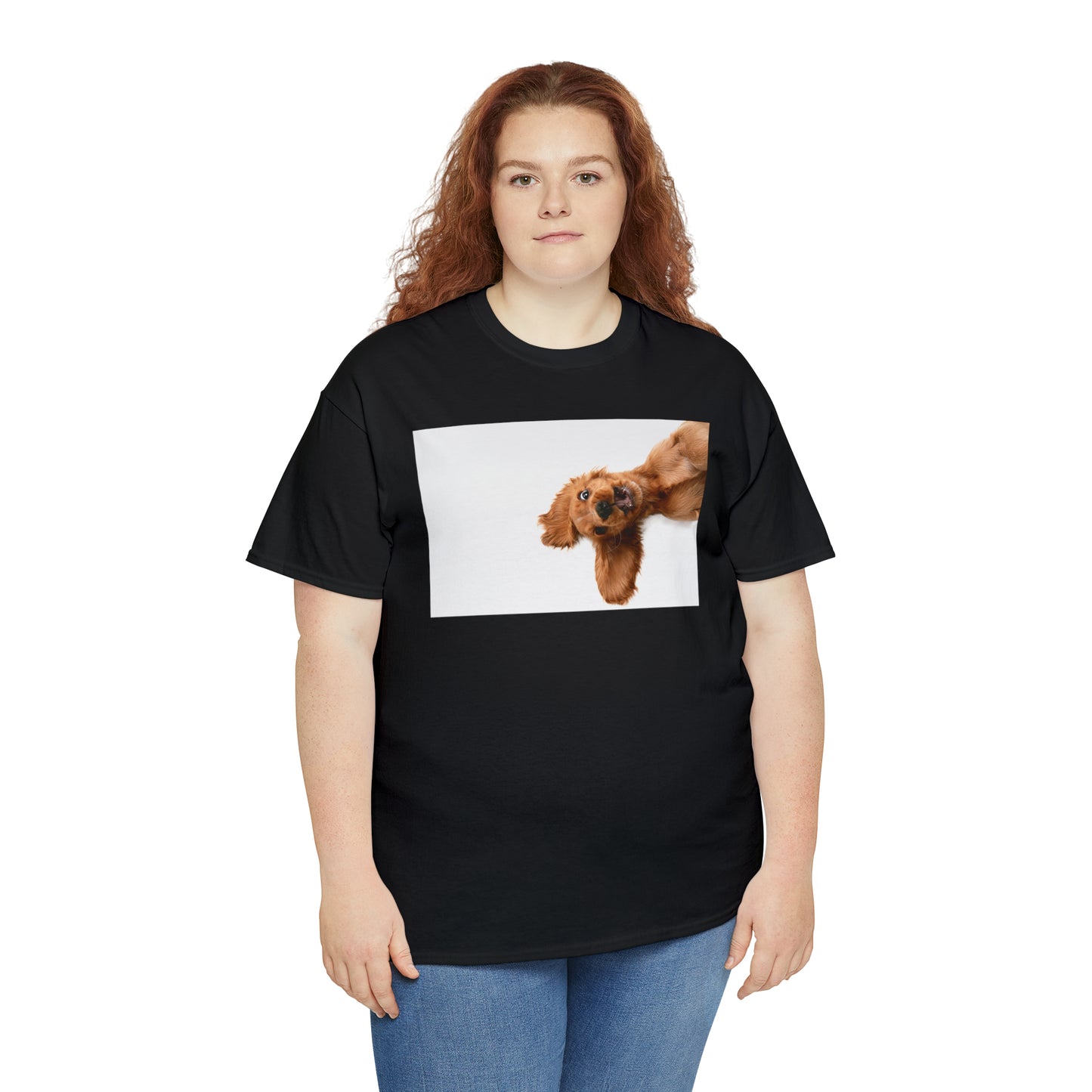 Sideview Puppy Unisex Heavy Cotton Tee Express Delivery in Continental US