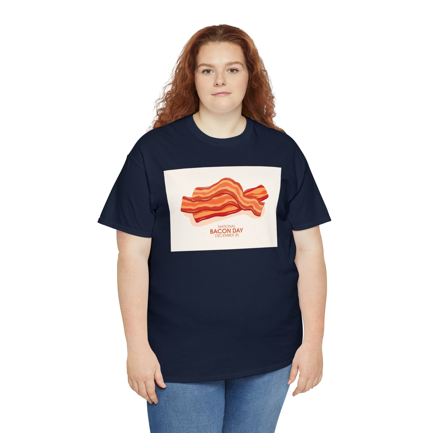 National Bacon Day Unisex Heavy Cotton Tee Express Delivery in Continental US
