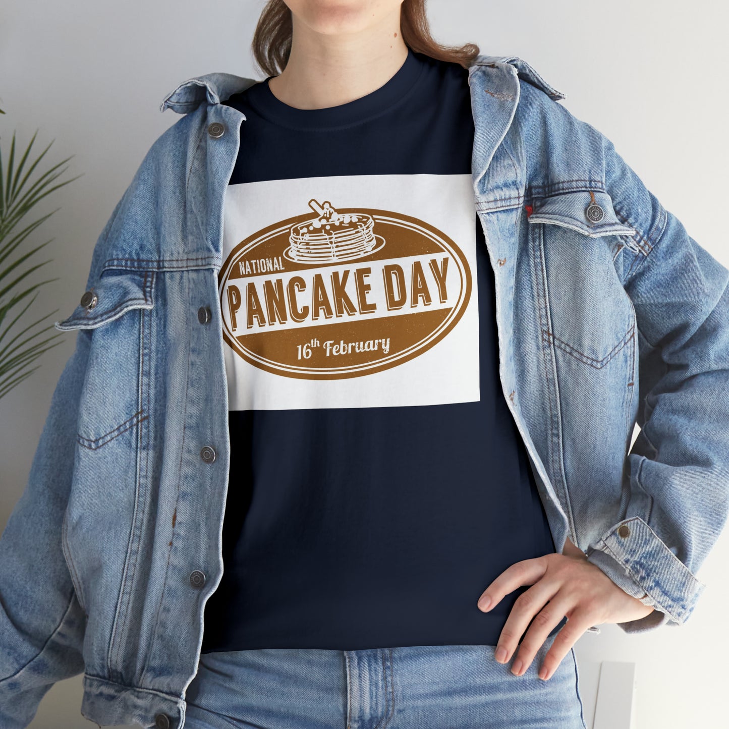 National Pancake Day Unisex Heavy Cotton Tee Express Delivery in Continental US