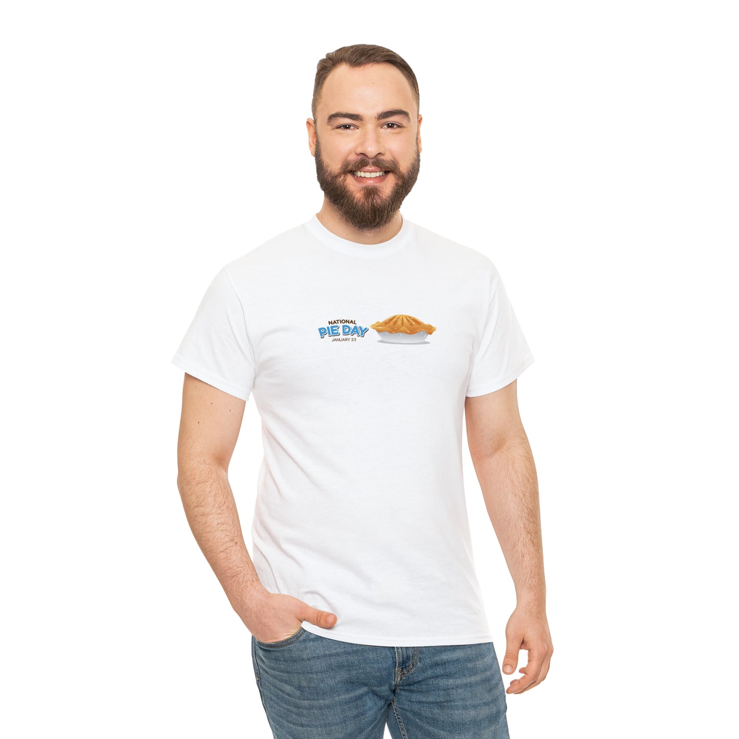 National Pie Day Unisex Heavy Cotton Tee Express Delivery in Continental US