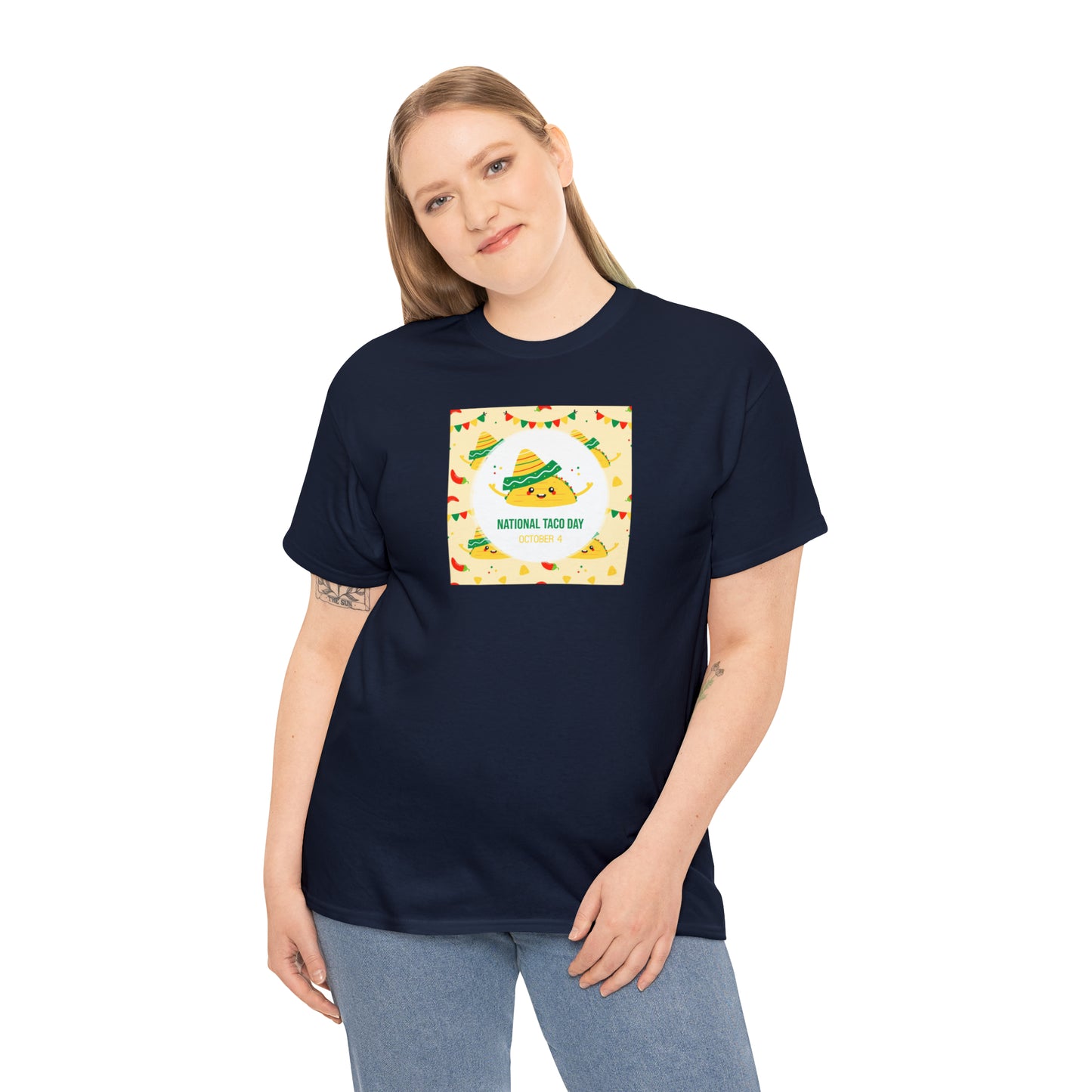 National Taco Day Unisex Heavy Cotton Tee Express Delivery in Continental US