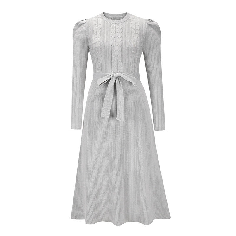 Temperament Was Thin, High-waisted Large-length Dress, Base Sweater Skirt