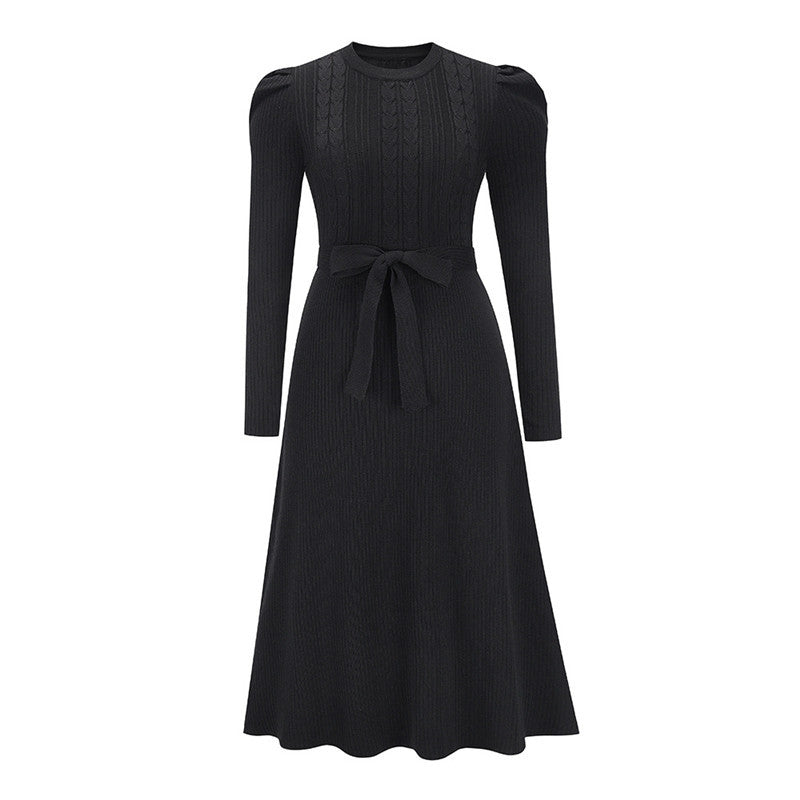 Temperament Was Thin, High-waisted Large-length Dress, Base Sweater Skirt