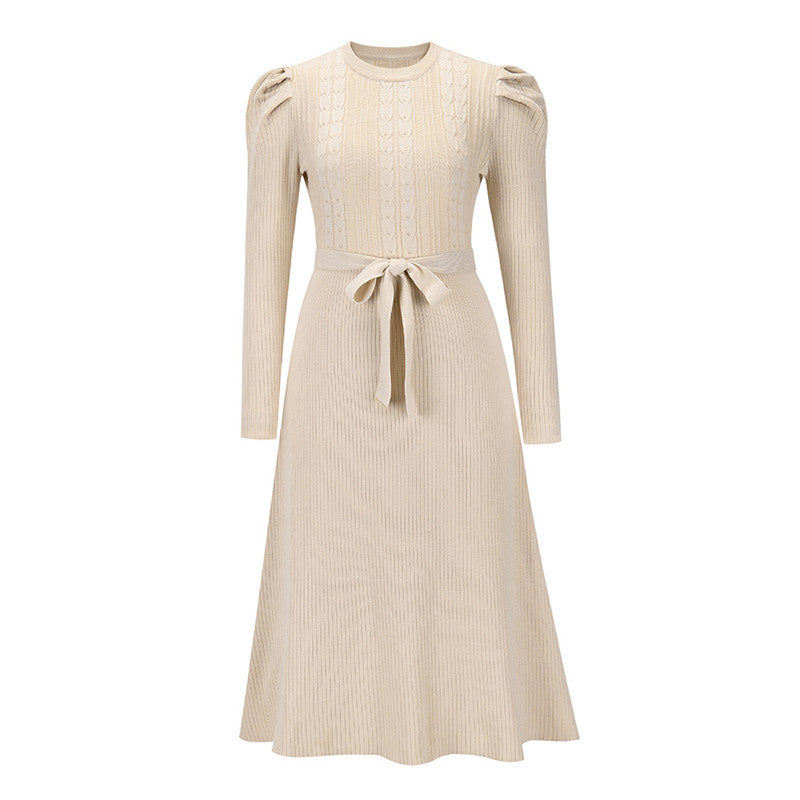 Temperament Was Thin, High-waisted Large-length Dress, Base Sweater Skirt