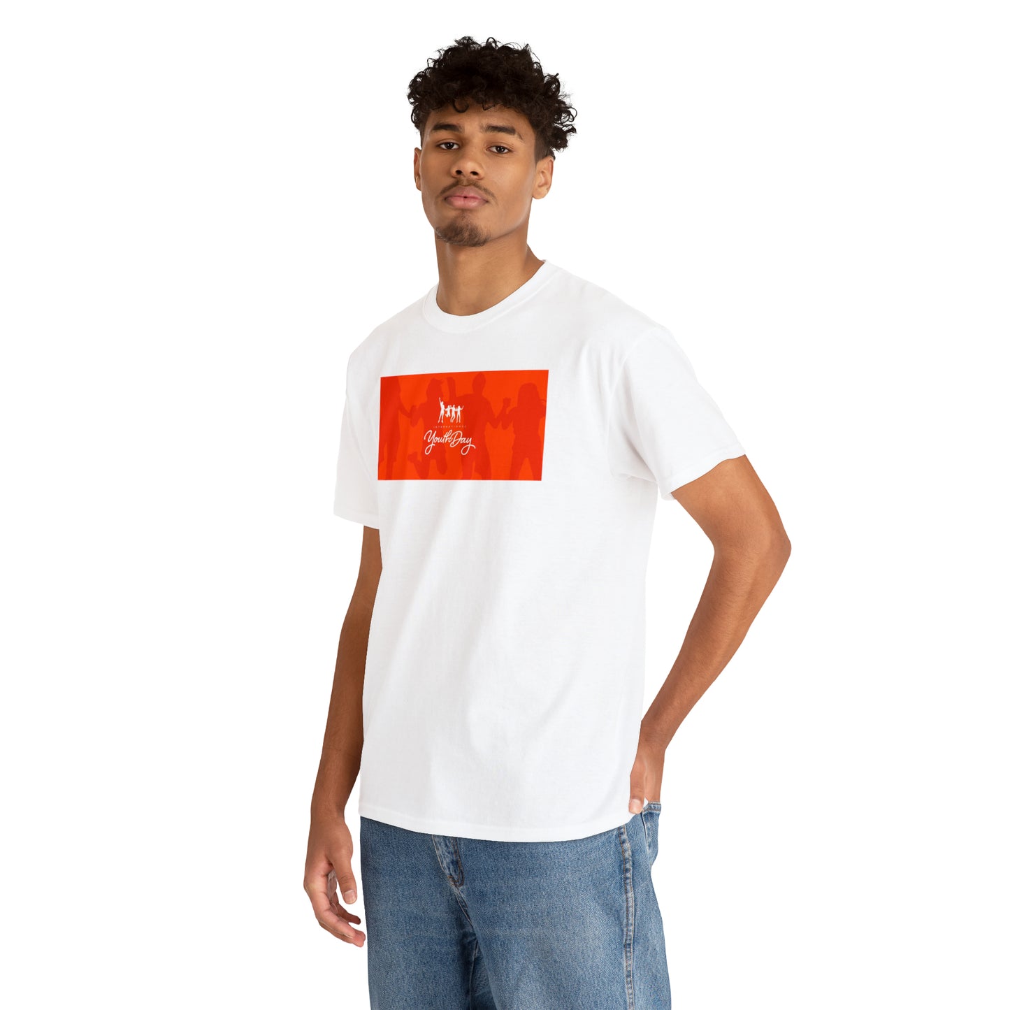 International Youth Day Unisex Heavy Cotton Tee Express Delivery in Continental US