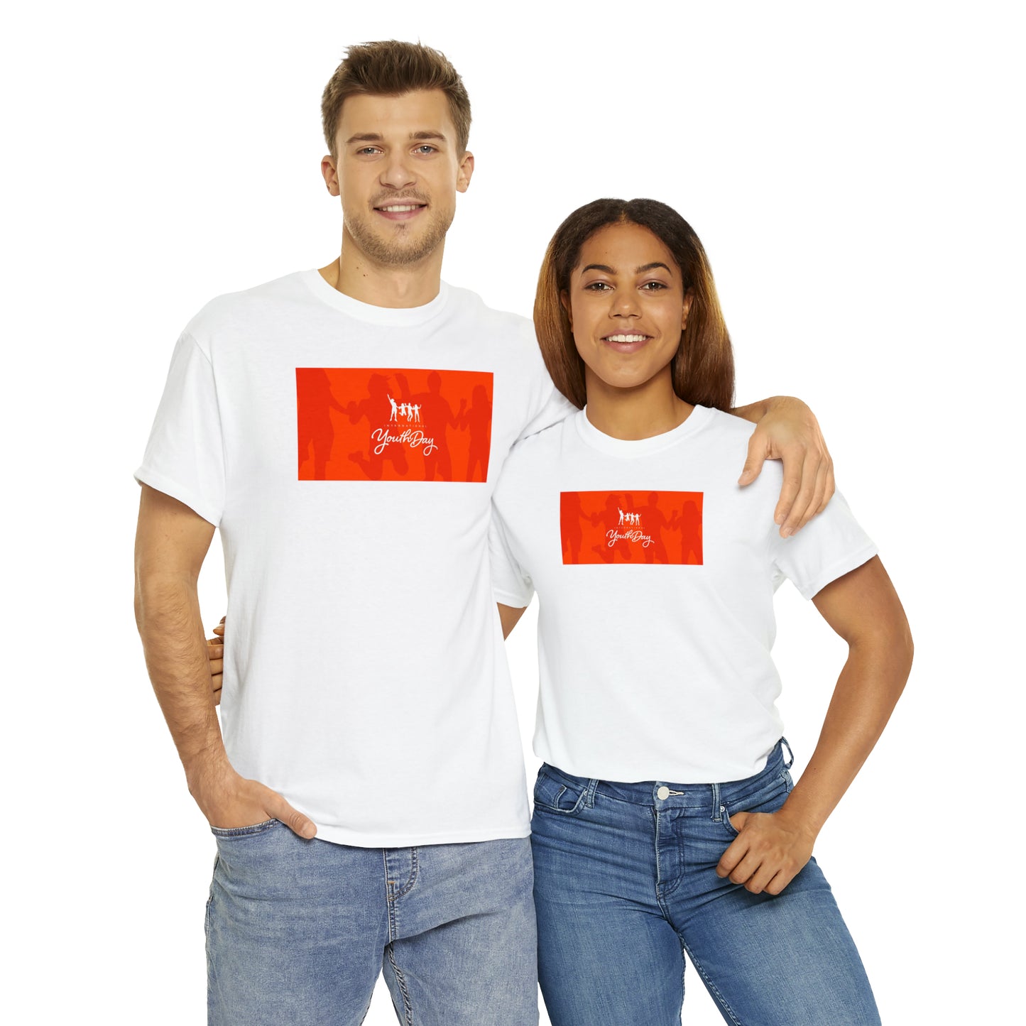International Youth Day Unisex Heavy Cotton Tee Express Delivery in Continental US