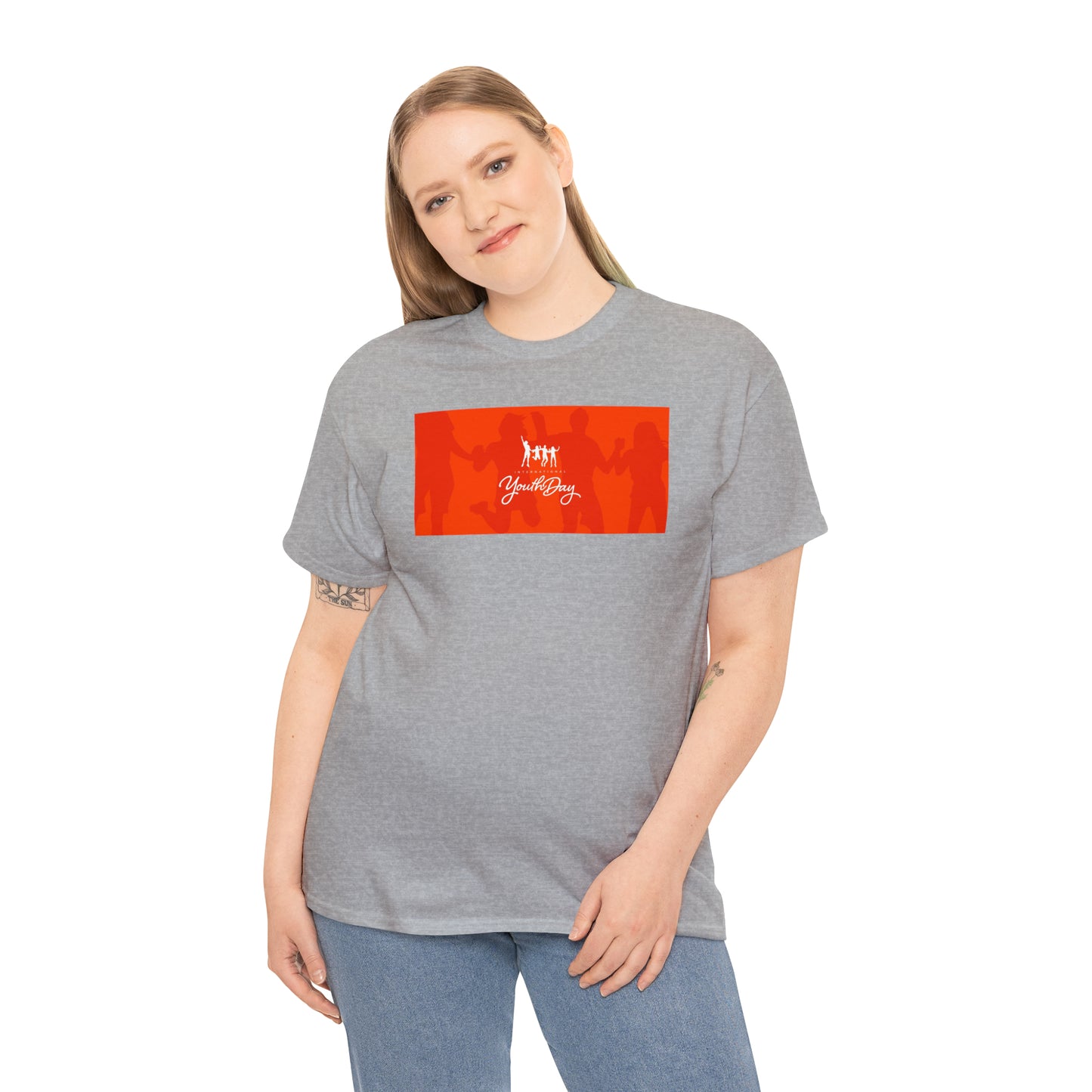 International Youth Day Unisex Heavy Cotton Tee Express Delivery in Continental US
