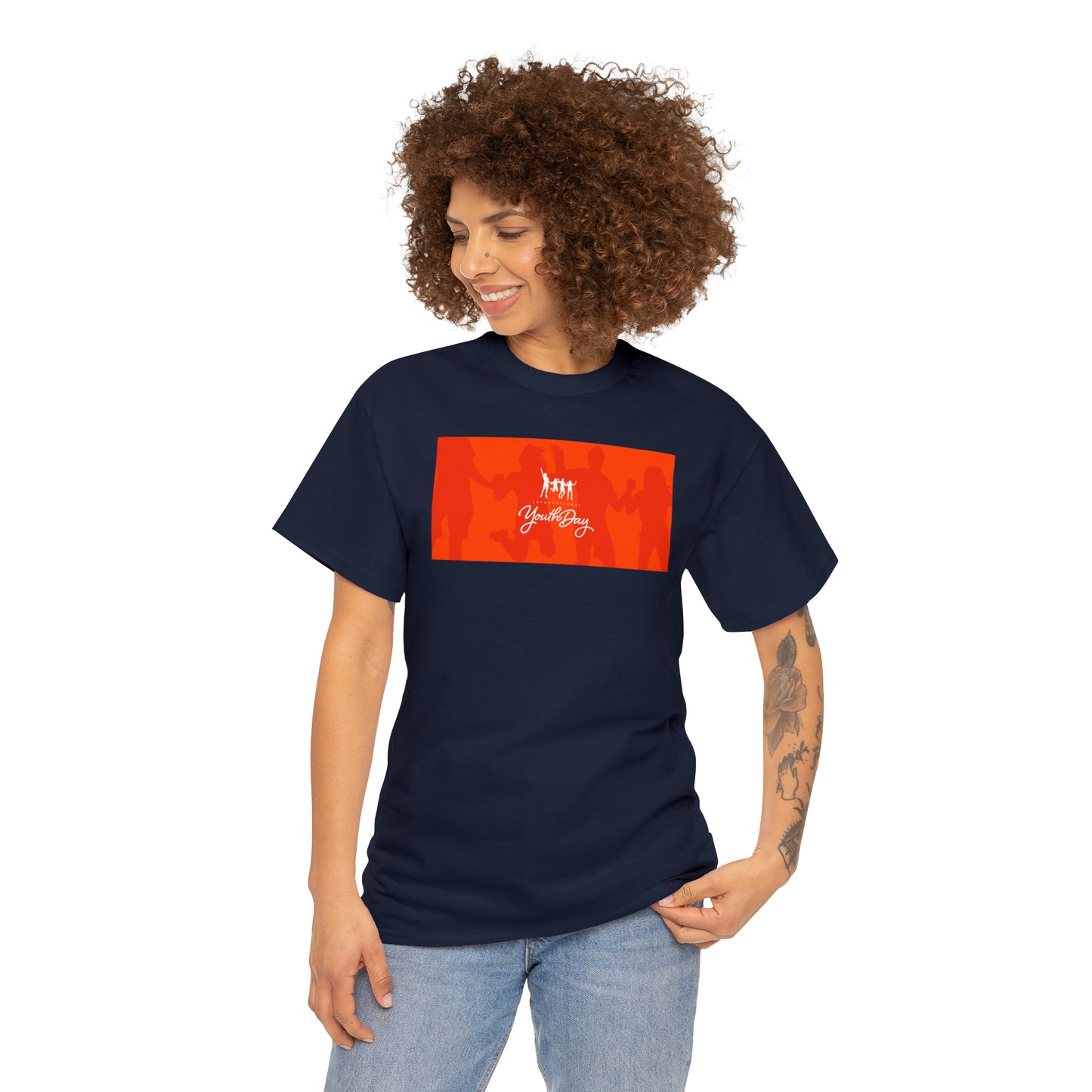 International Youth Day Unisex Heavy Cotton Tee Express Delivery in Continental US